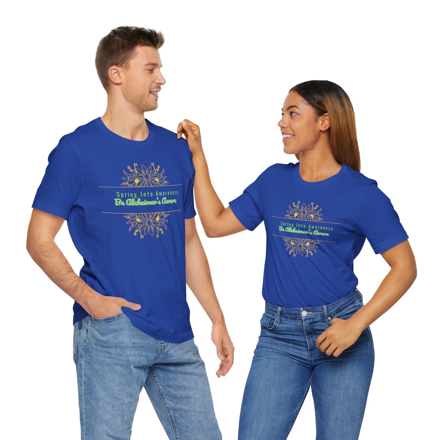 Spring Awareness Unisex Jersey Tee - Be Alzheimers Aware