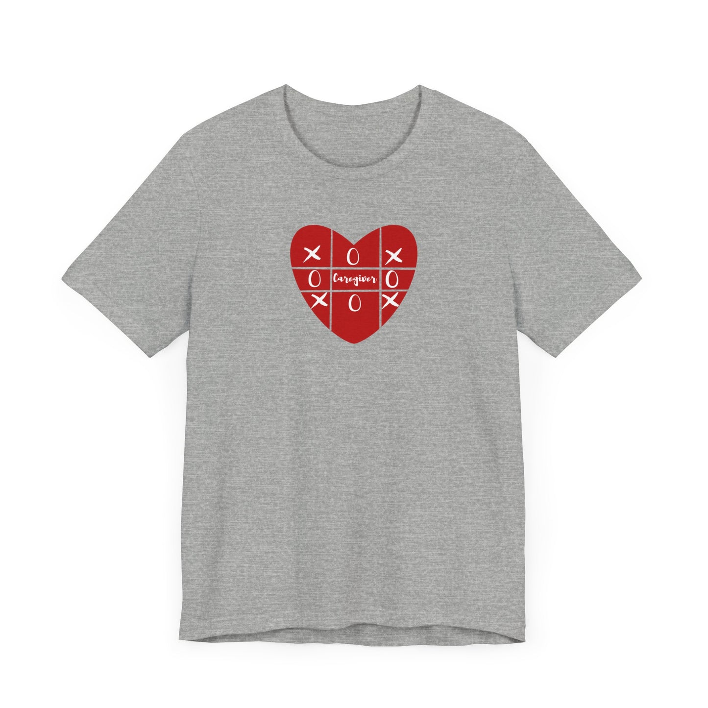 Caregiver Xoxox Heart Tic-Tac-Toe Unisex T-shirt