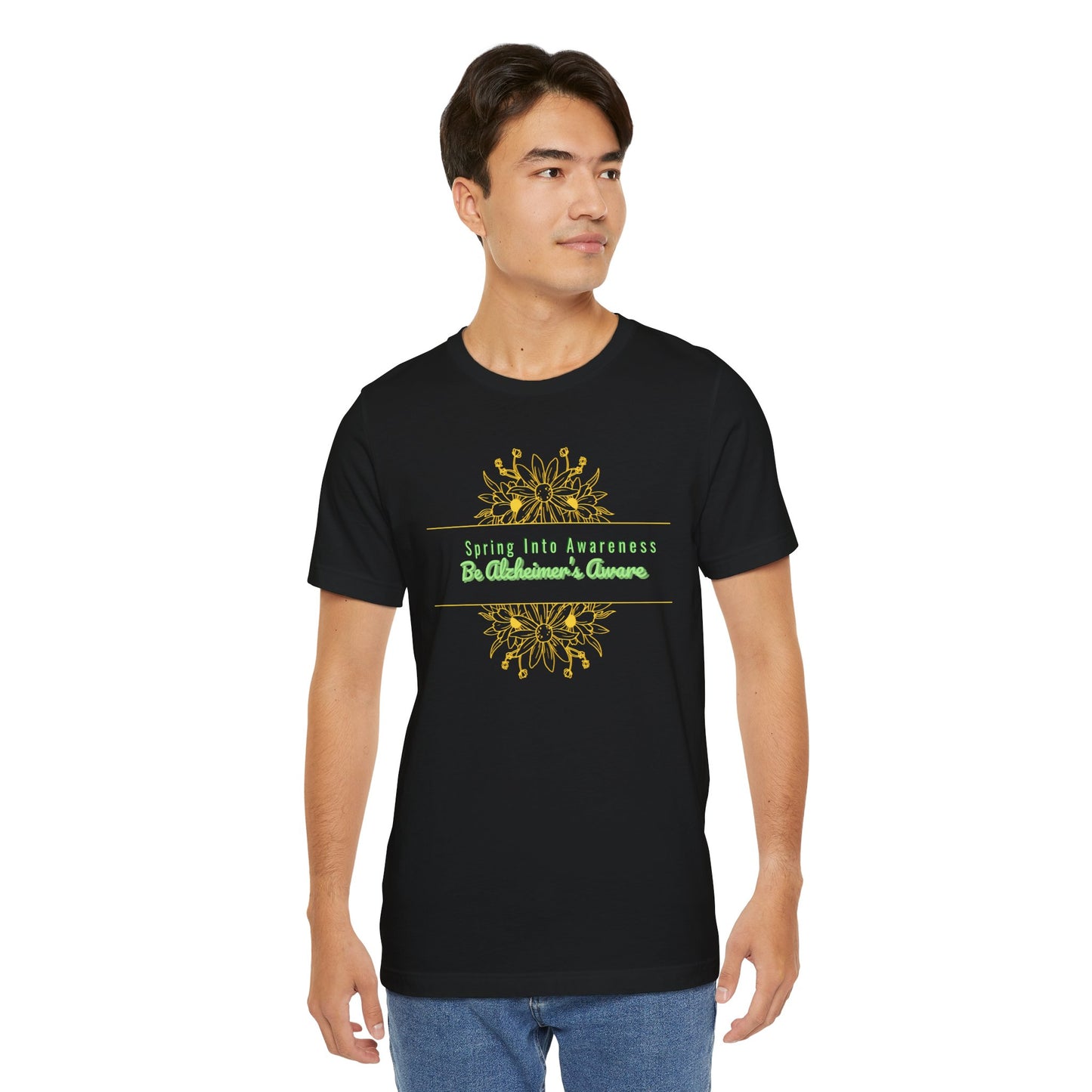 Spring Awareness Unisex Jersey Tee - Be Alzheimers Aware