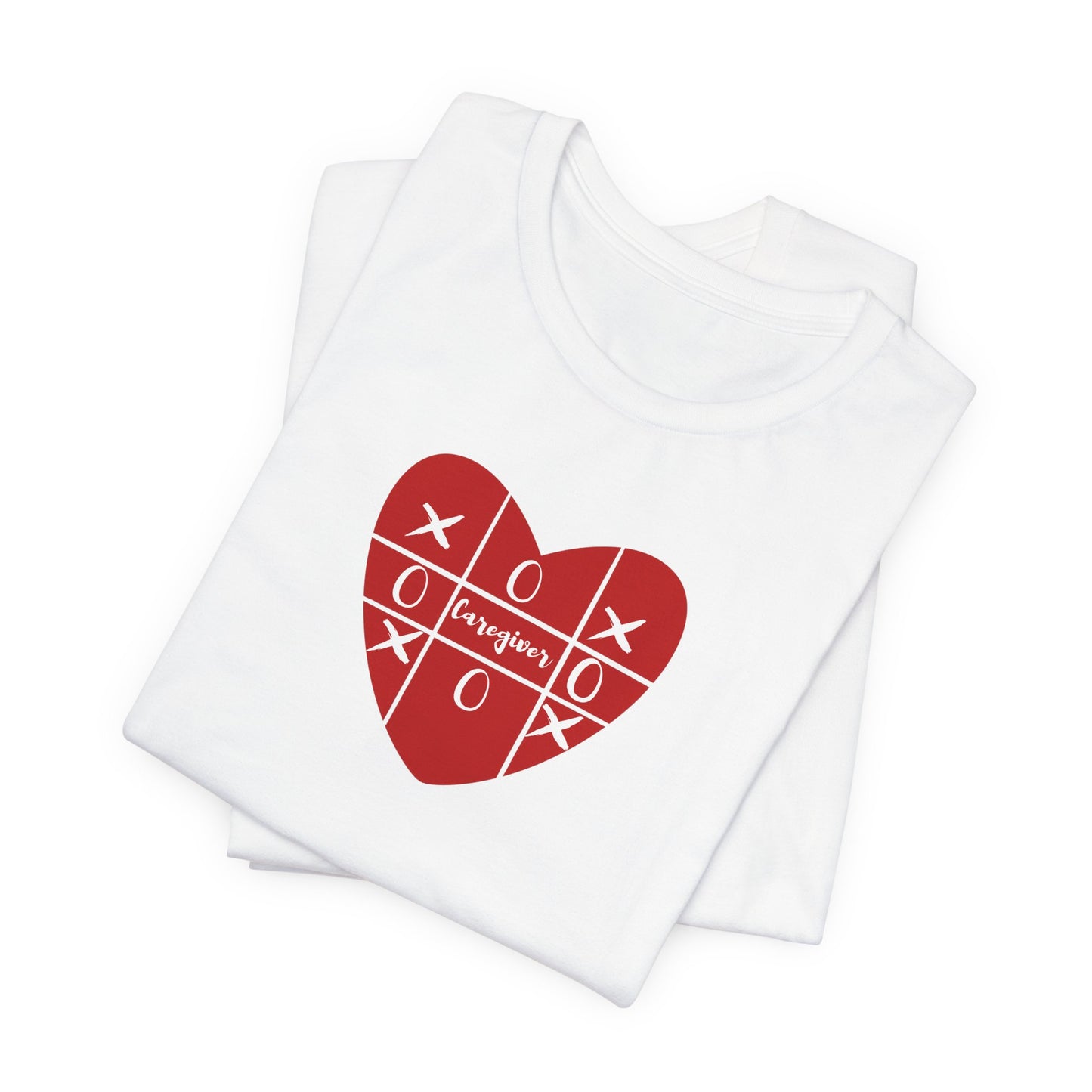 Caregiver Xoxox Heart Tic-Tac-Toe Unisex T-shirt