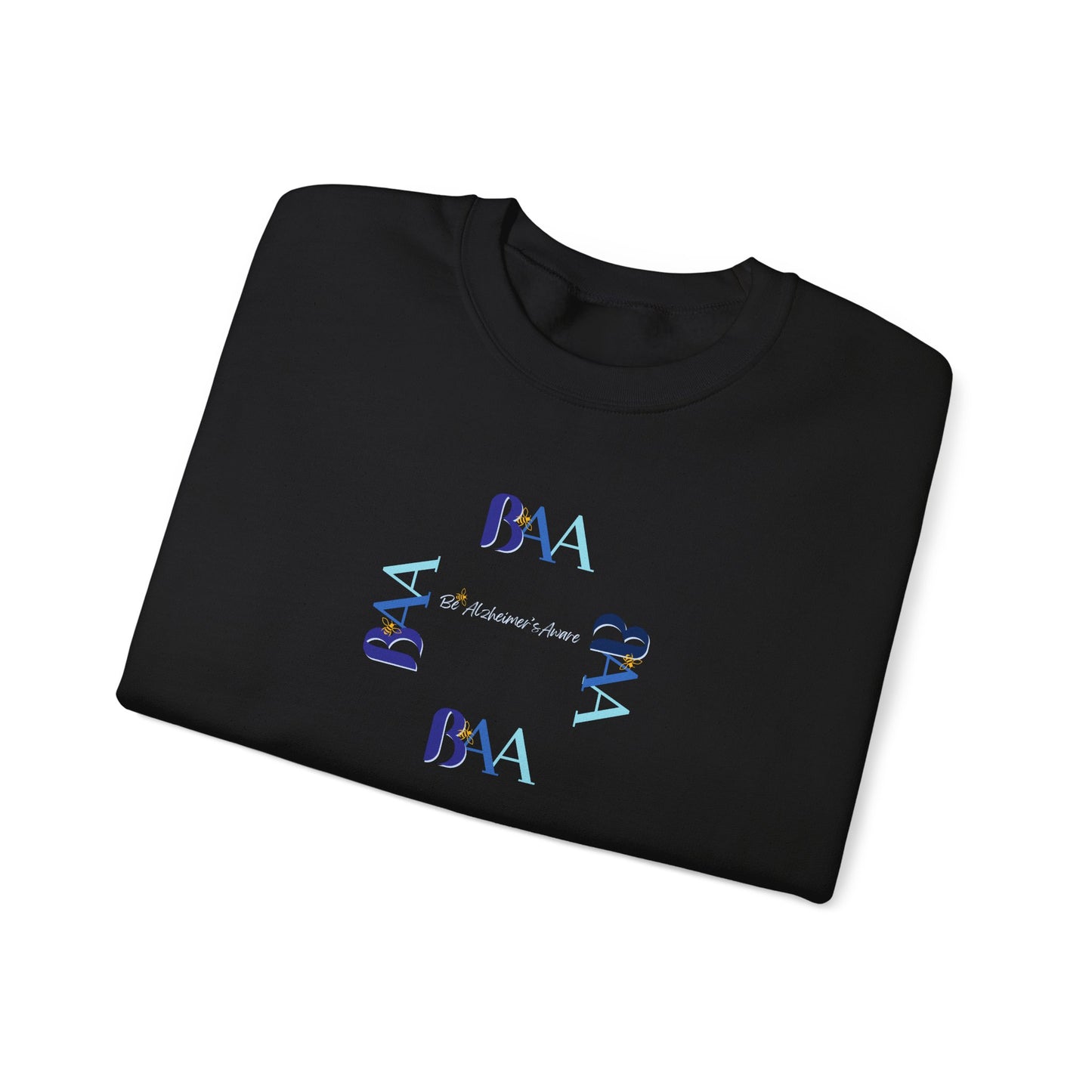 Be Alzheimer's Aware BAA Blue Ring Unisex Crewneck Sweatshirt