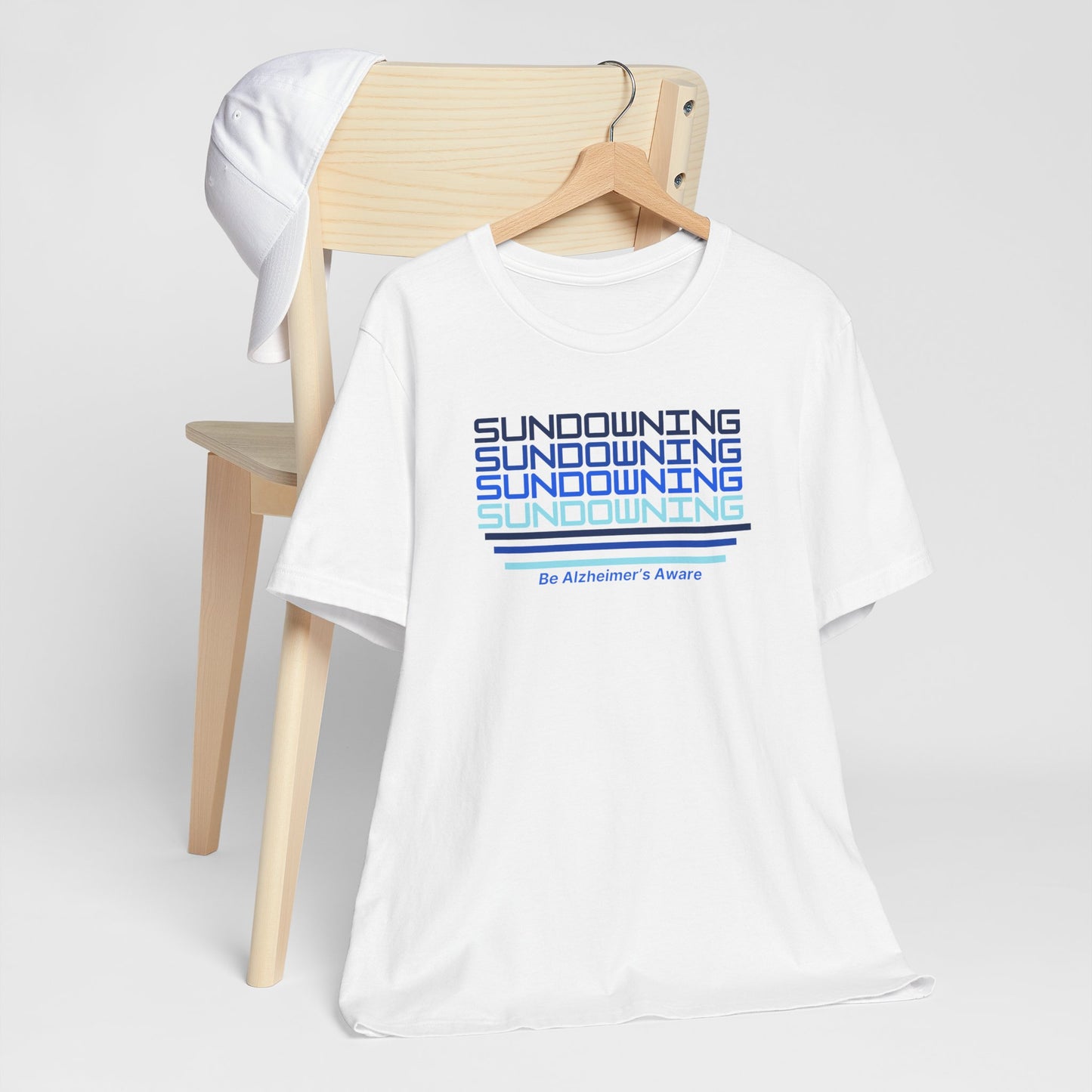 Be Alzheimer's Aware, Gradient Blue Sundowning Unisex T-shirt