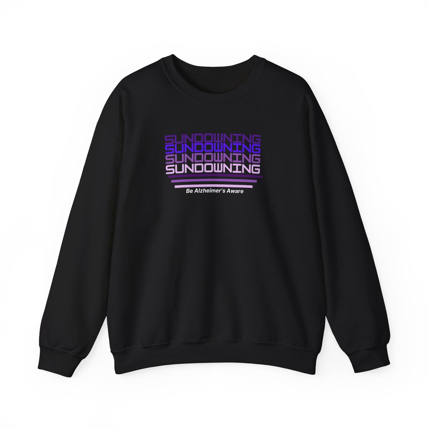 Be Alzheimer's Aware Sundowning Gradient Purple Unisex Crewneck Sweatshirt