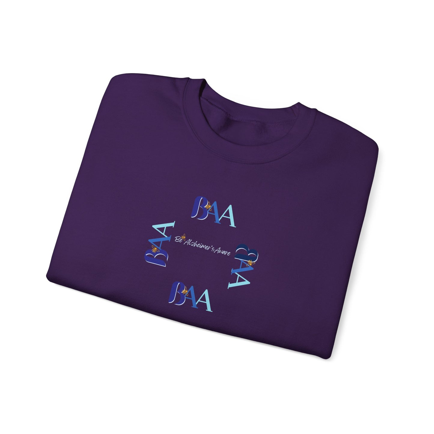 Be Alzheimer's Aware BAA Blue Ring Unisex Crewneck Sweatshirt