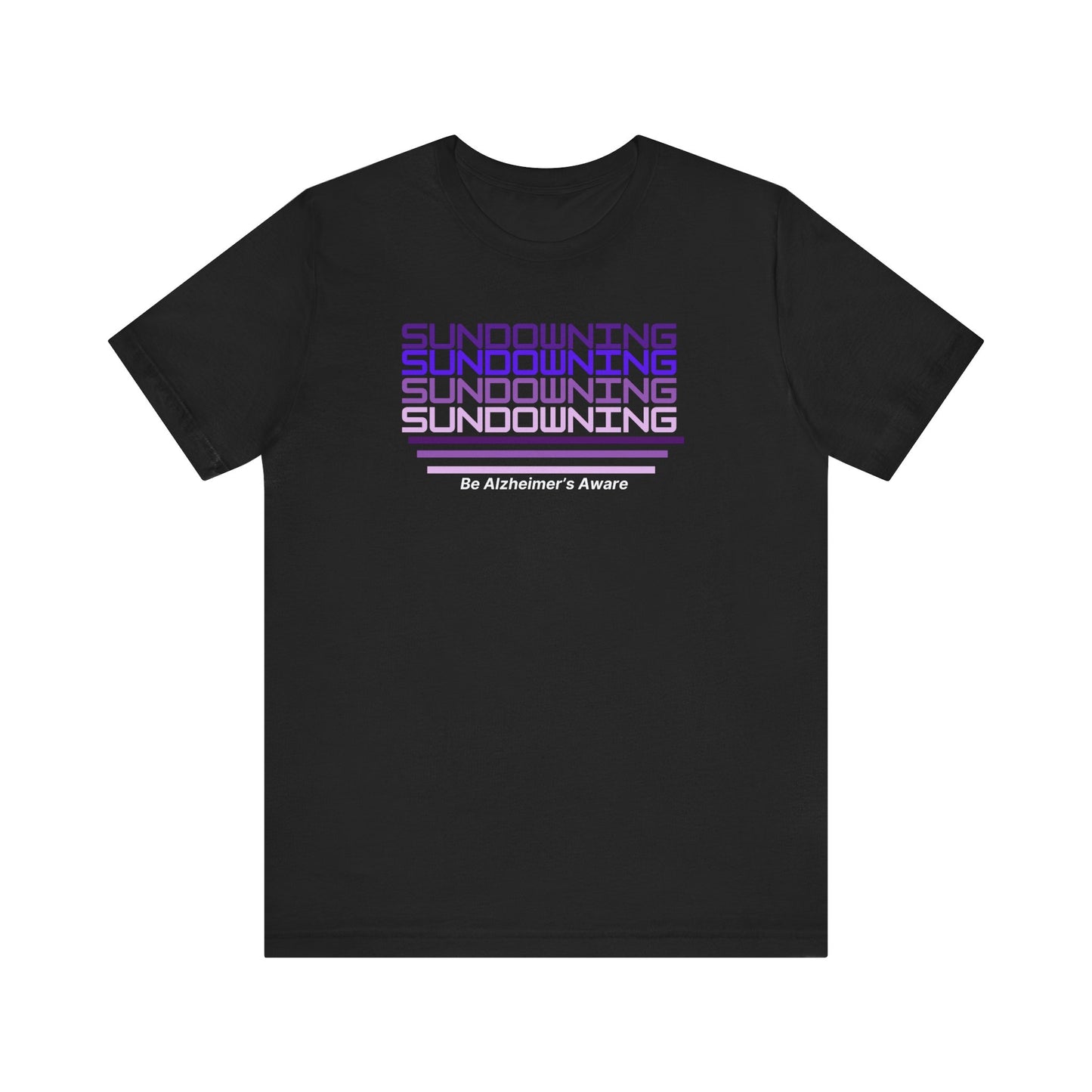 Be Alzheimer's Aware Purple Gradient Sundowning Unisex T-shirt