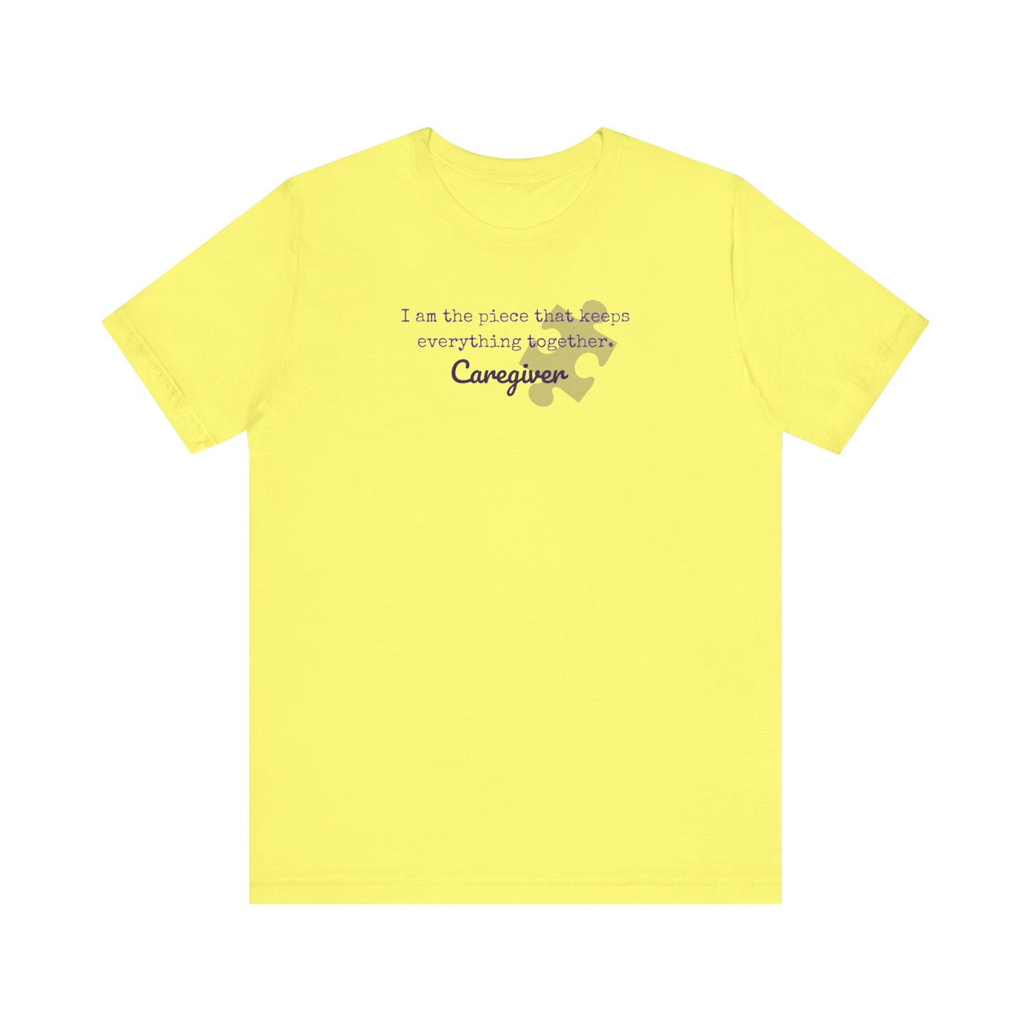 Caregiver's Puzzle Piece Unisex Jersey Tee