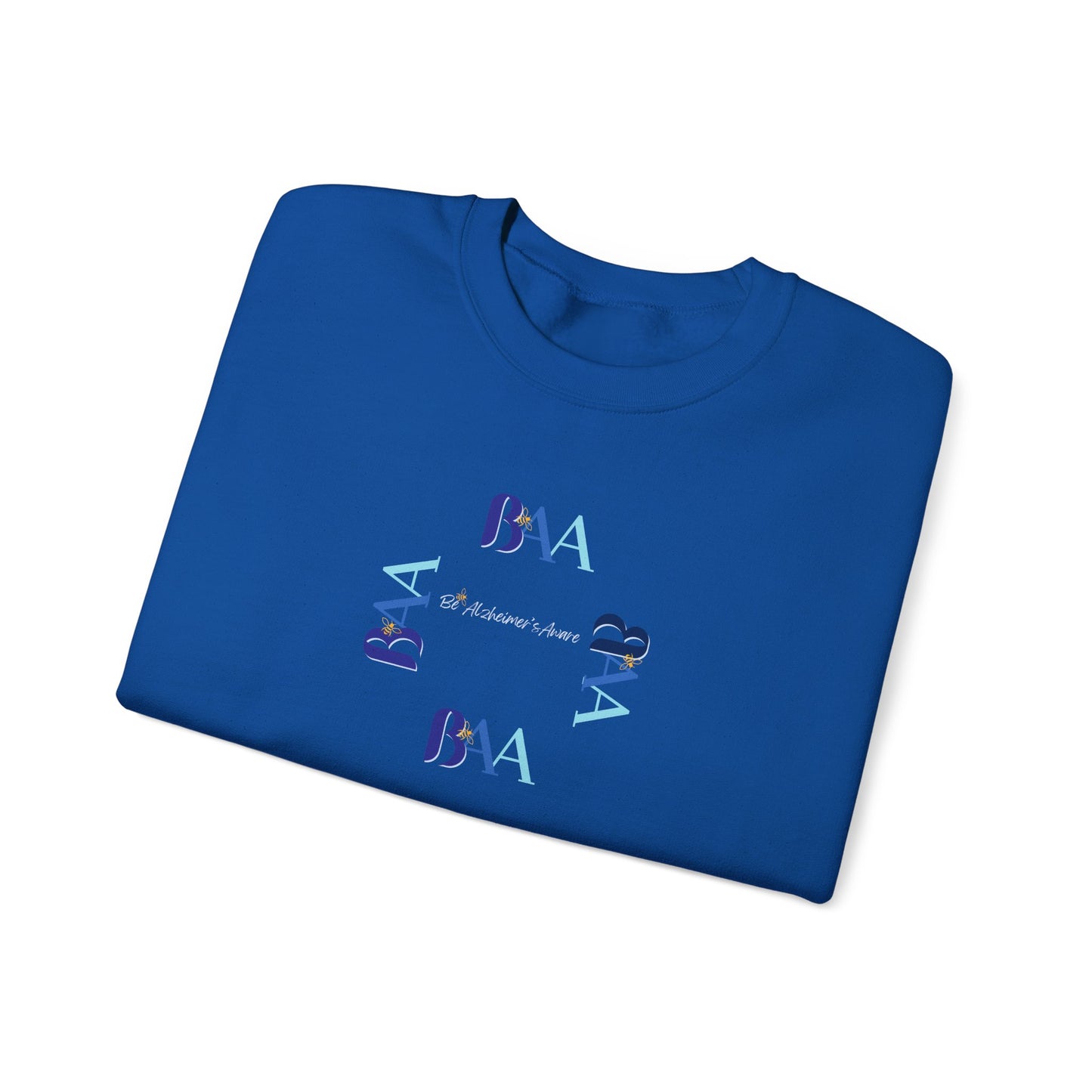 Be Alzheimer's Aware BAA Blue Ring Unisex Crewneck Sweatshirt
