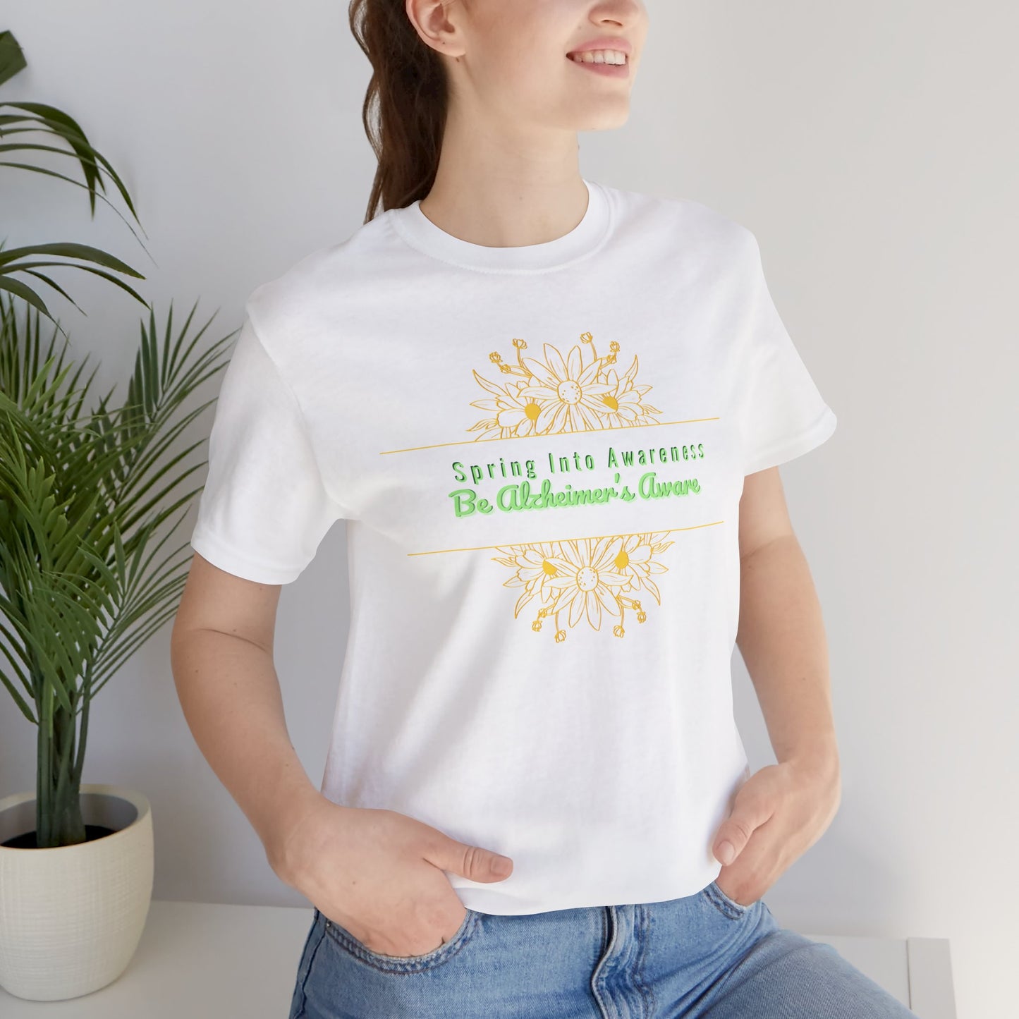 Spring Awareness Unisex Jersey Tee - Be Alzheimers Aware