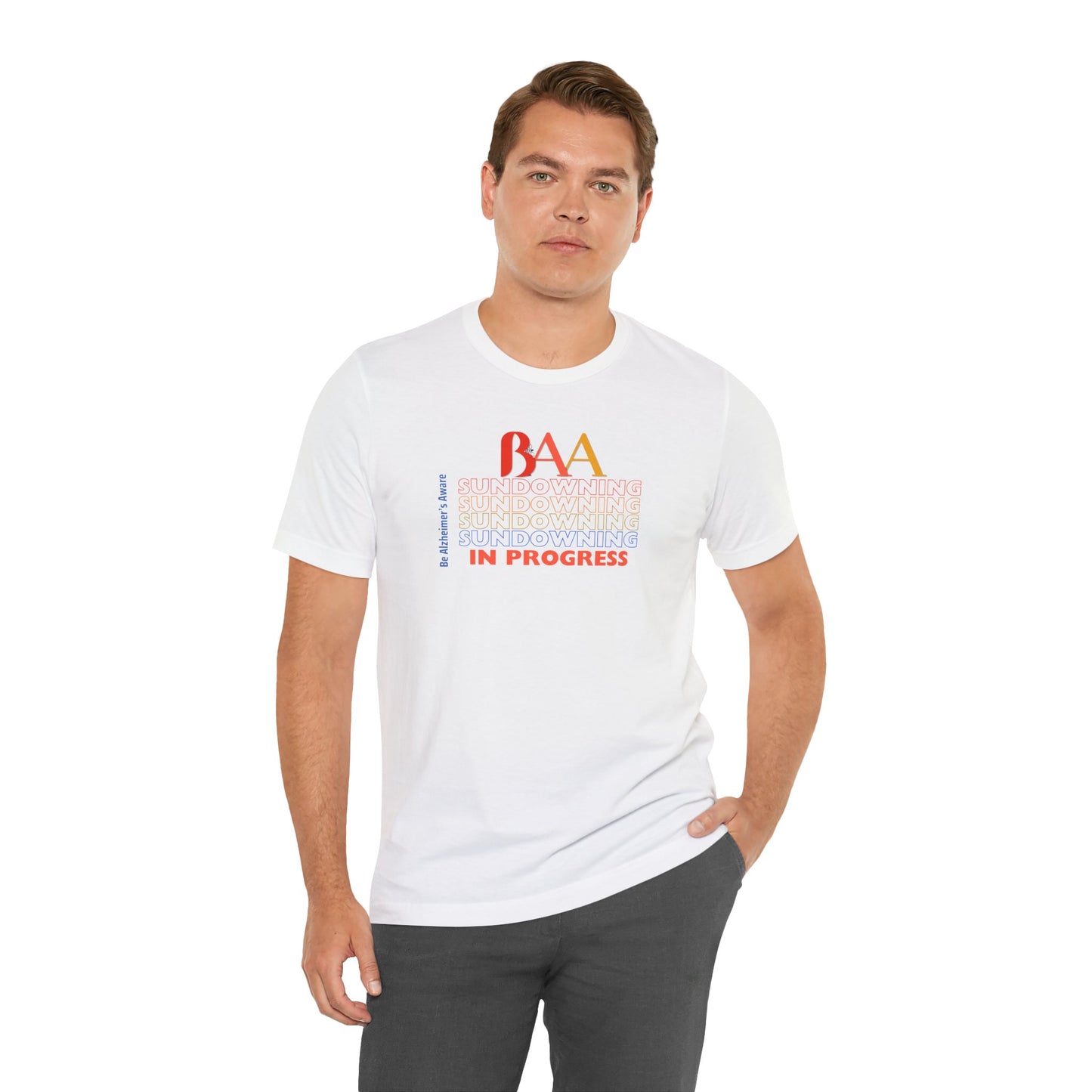 Be Alzheimer's Aware (BAA) Sundowning Unisex Jersey Short Sleeve Tee