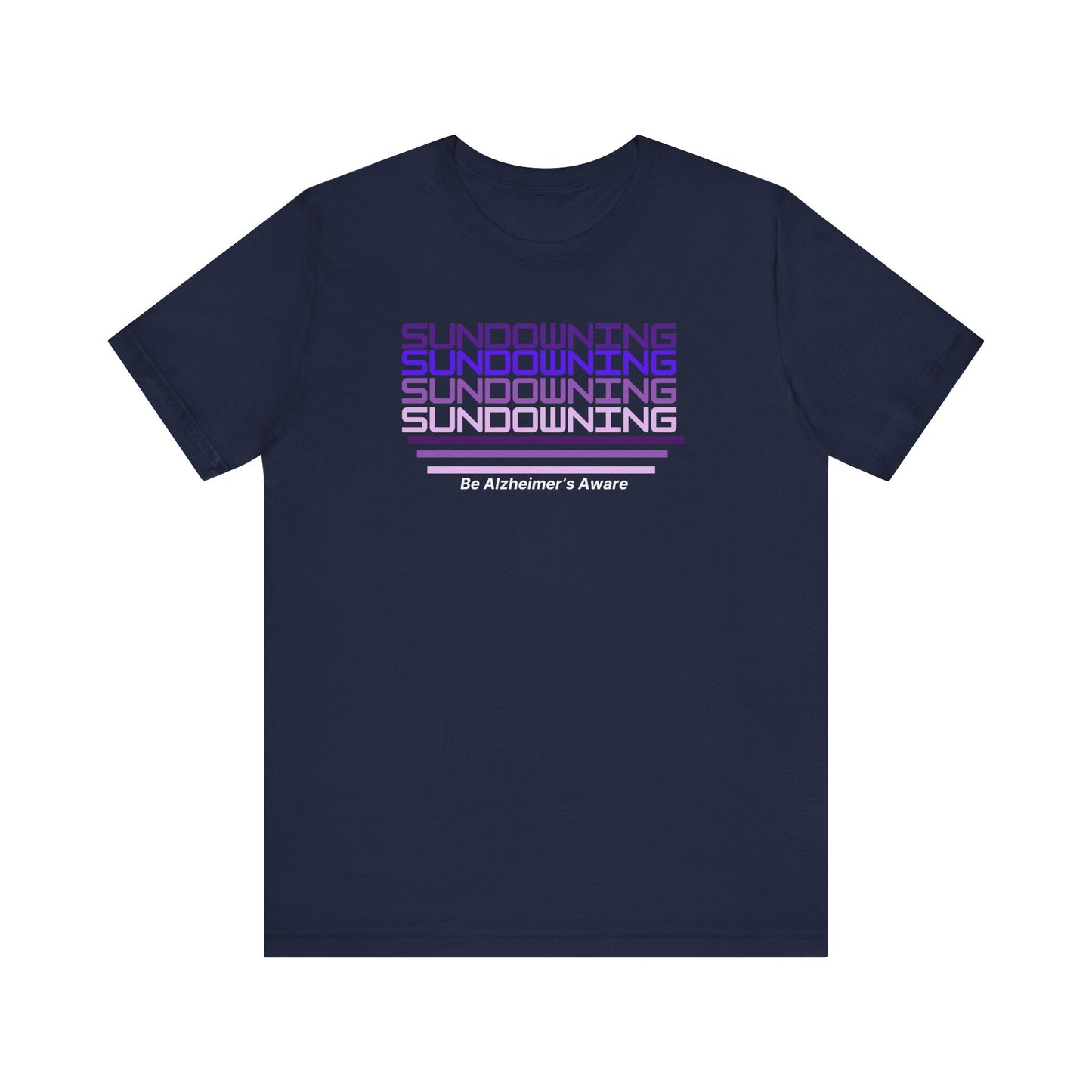 Be Alzheimer's Aware Purple Gradient Sundowning Unisex T-shirt