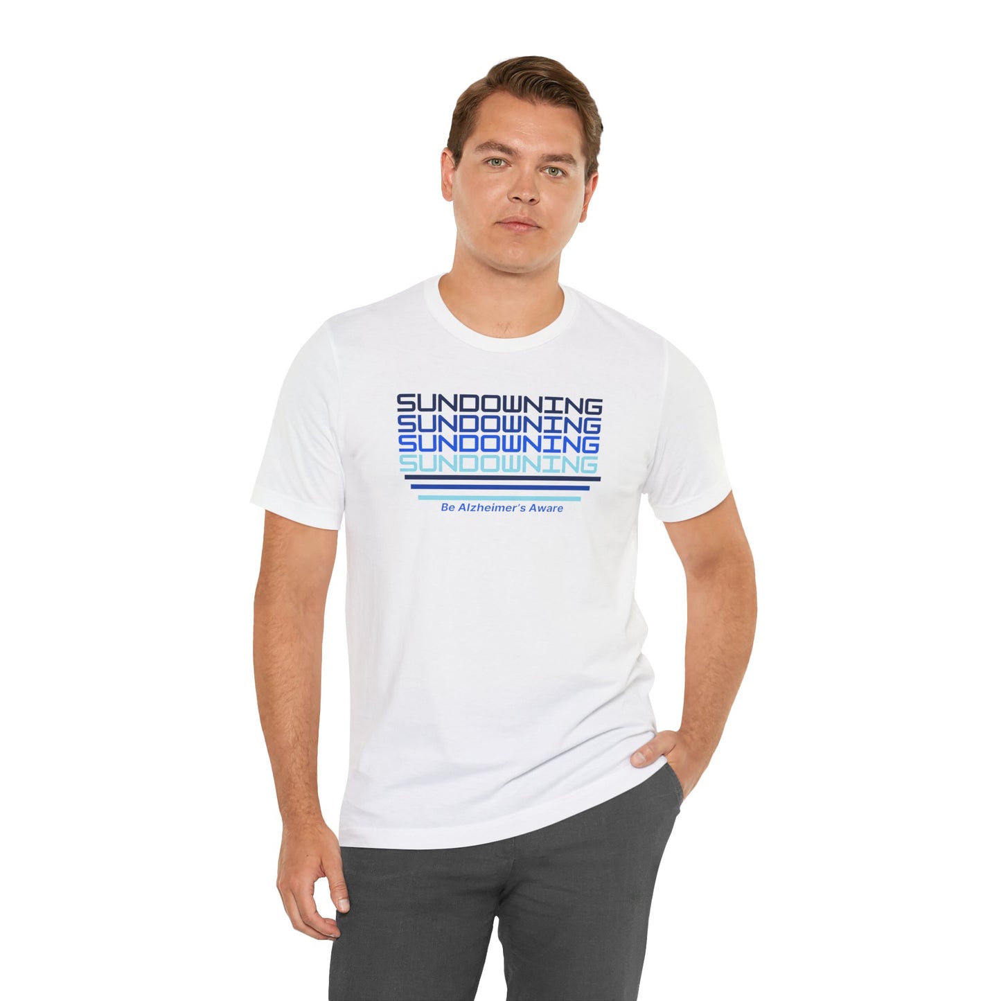 Be Alzheimer's Aware, Gradient Blue Sundowning Unisex T-shirt