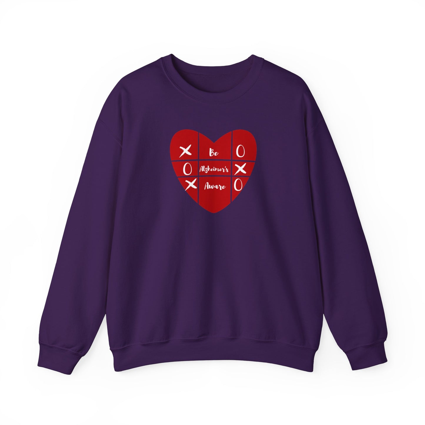 Alzheimer's Awareness Tic-Tac-Toe Heart Sweatshirt