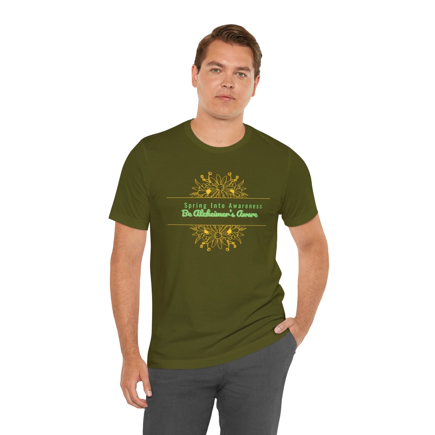 Spring Awareness Unisex Jersey Tee - Be Alzheimers Aware