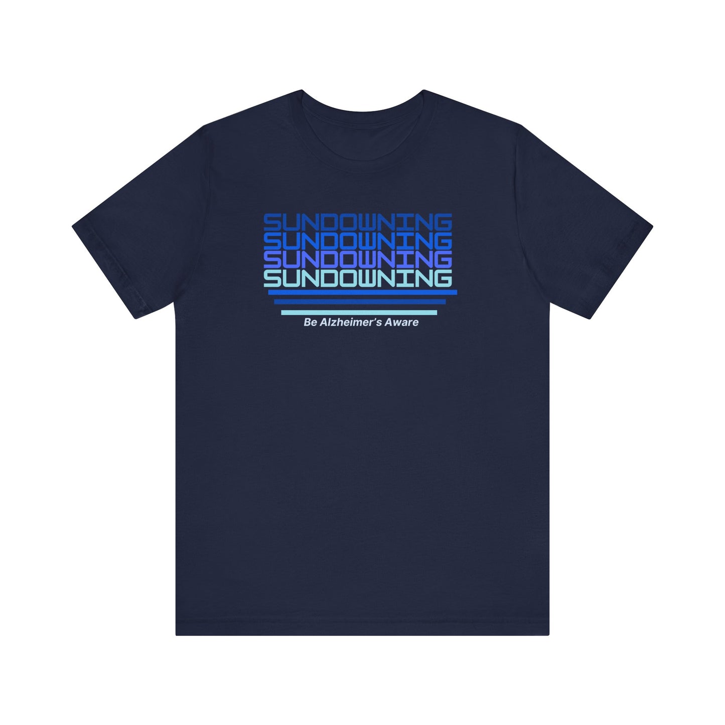 Be Alzheimer's Aware, Gradient Blue Sundowning Unisex T-shirt