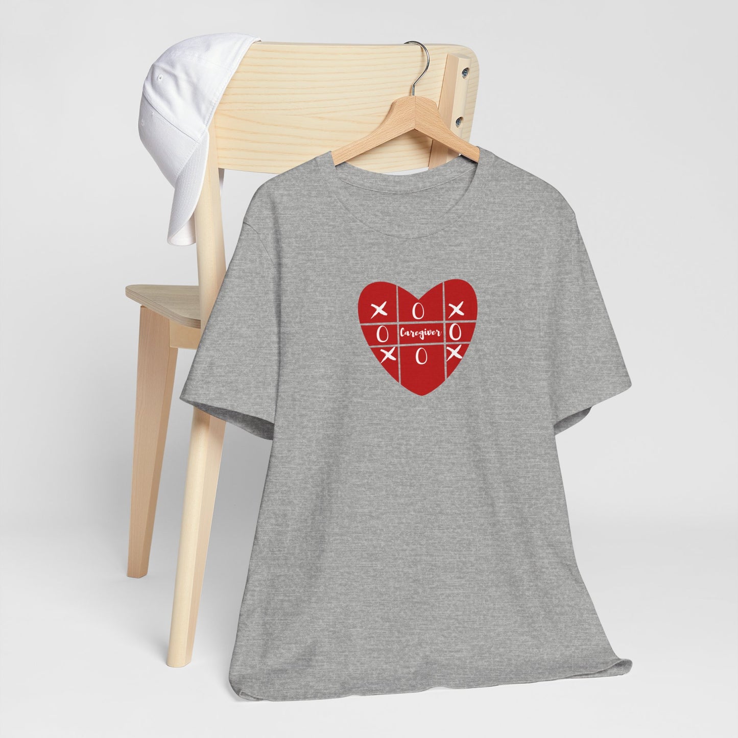 Caregiver Xoxox Heart Tic-Tac-Toe Unisex T-shirt