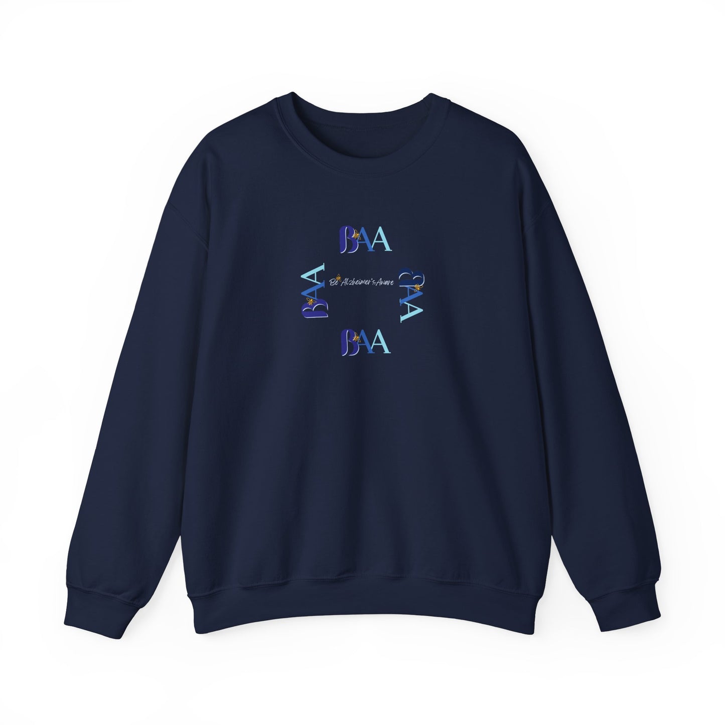 Be Alzheimer's Aware BAA Blue Ring Unisex Crewneck Sweatshirt