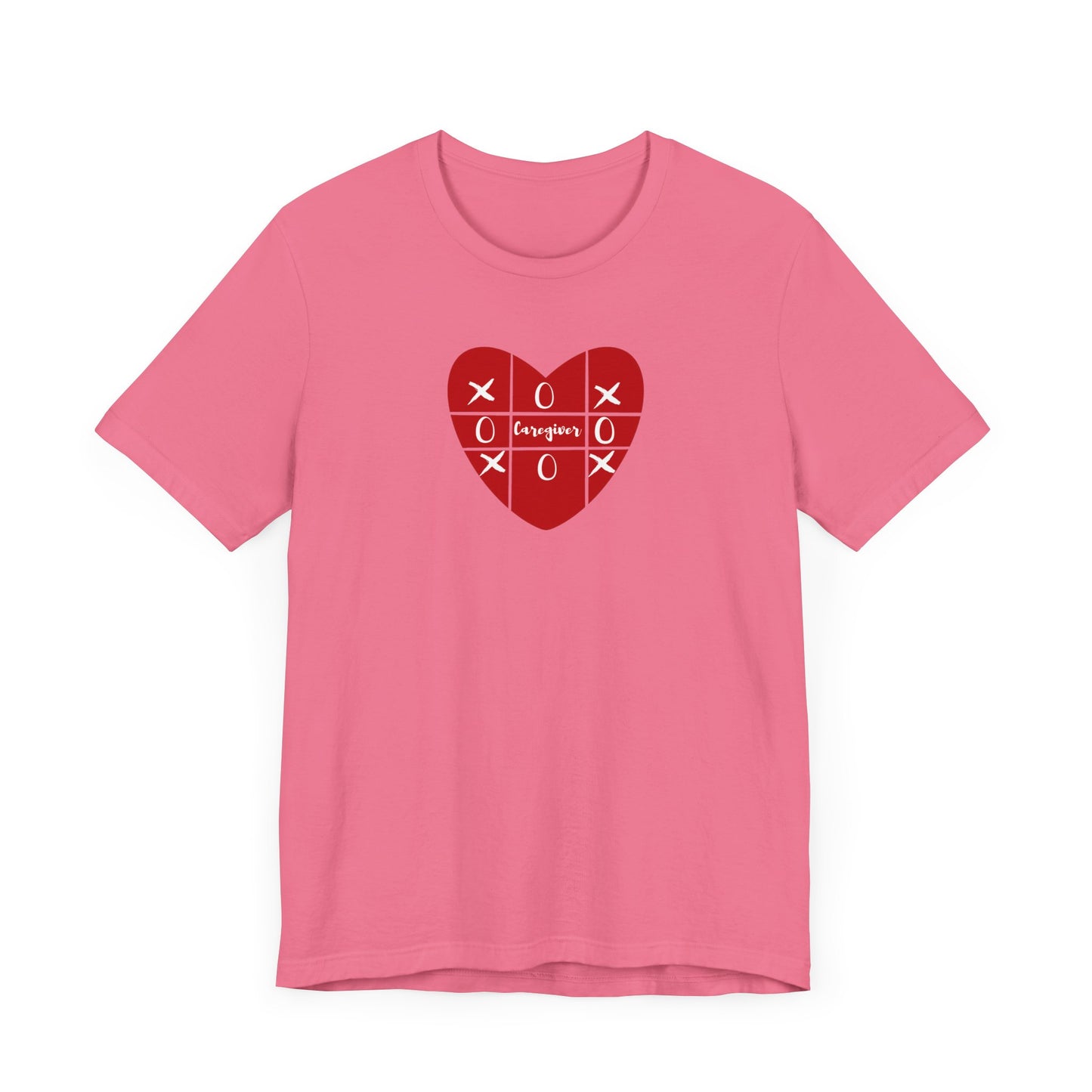 Caregiver Xoxox Heart Tic-Tac-Toe Unisex T-shirt