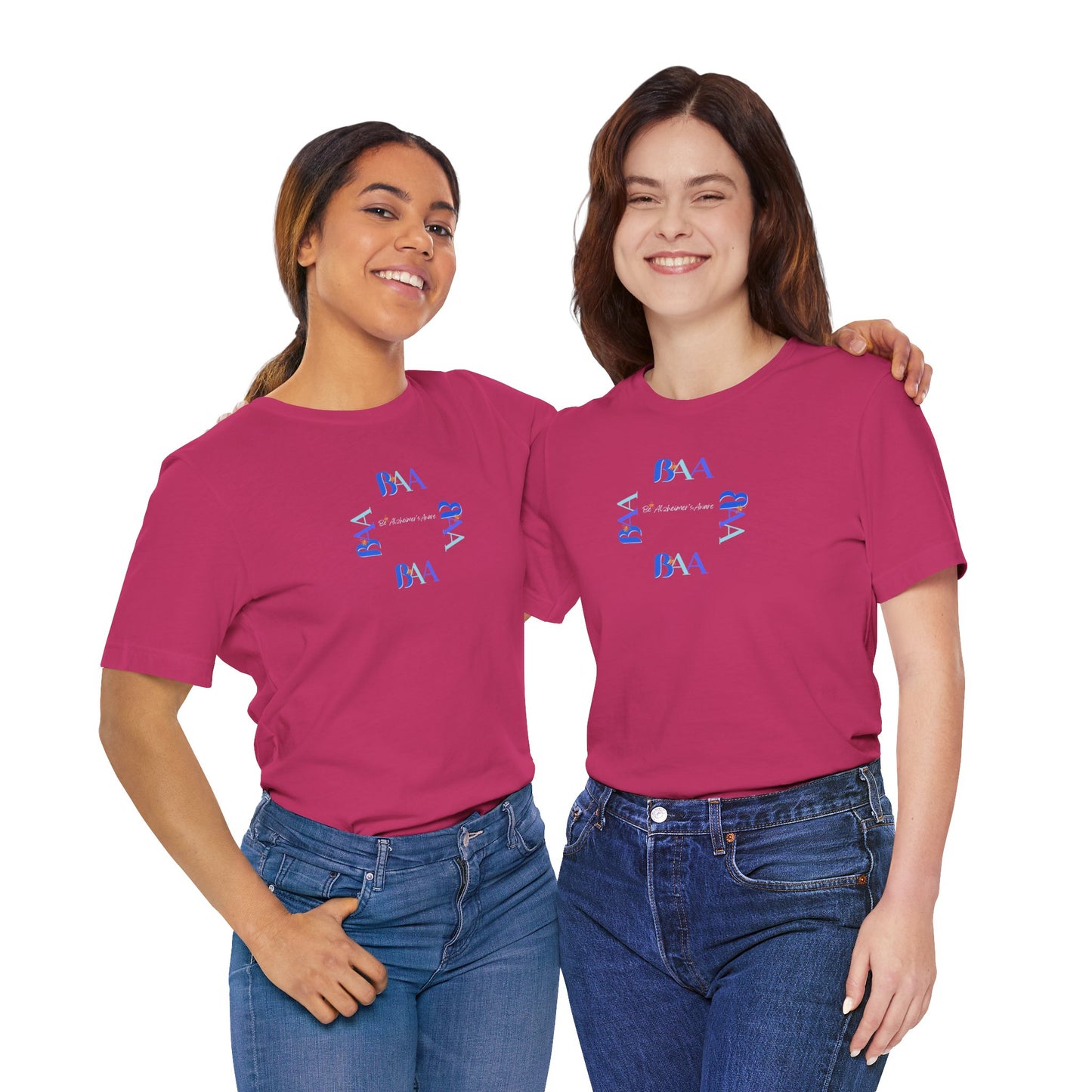 Be Alzheimer's Aware BAA Blue Ring Bella Canvas 3001 Unisex T-shirt