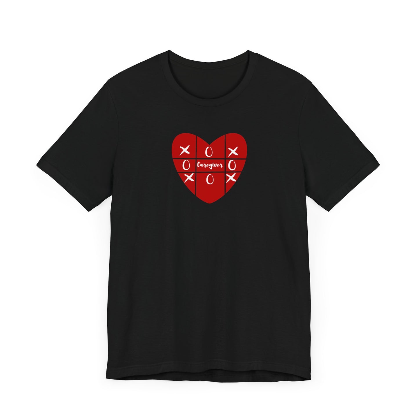Caregiver Xoxox Heart Tic-Tac-Toe Unisex T-shirt
