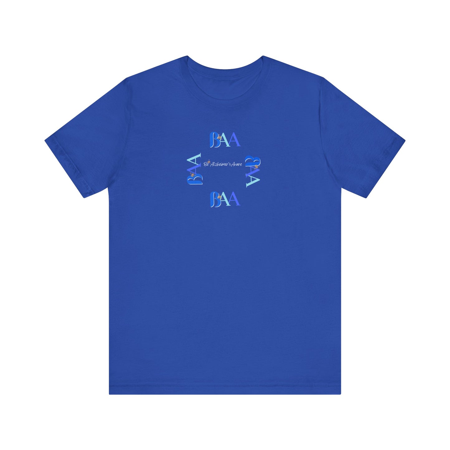 Be Alzheimer's Aware BAA Blue Ring Bella Canvas 3001 Unisex T-shirt