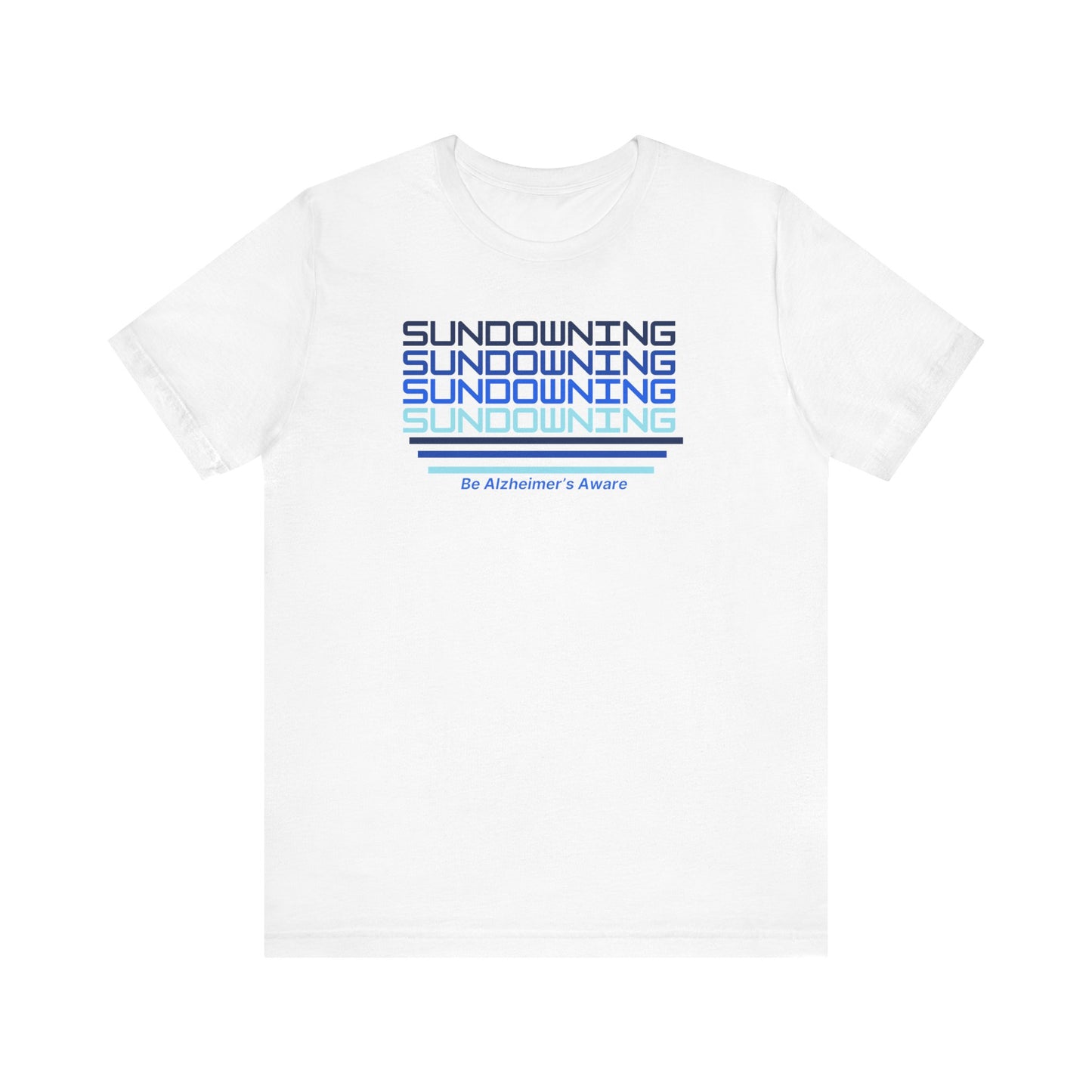 Be Alzheimer's Aware, Gradient Blue Sundowning Unisex T-shirt