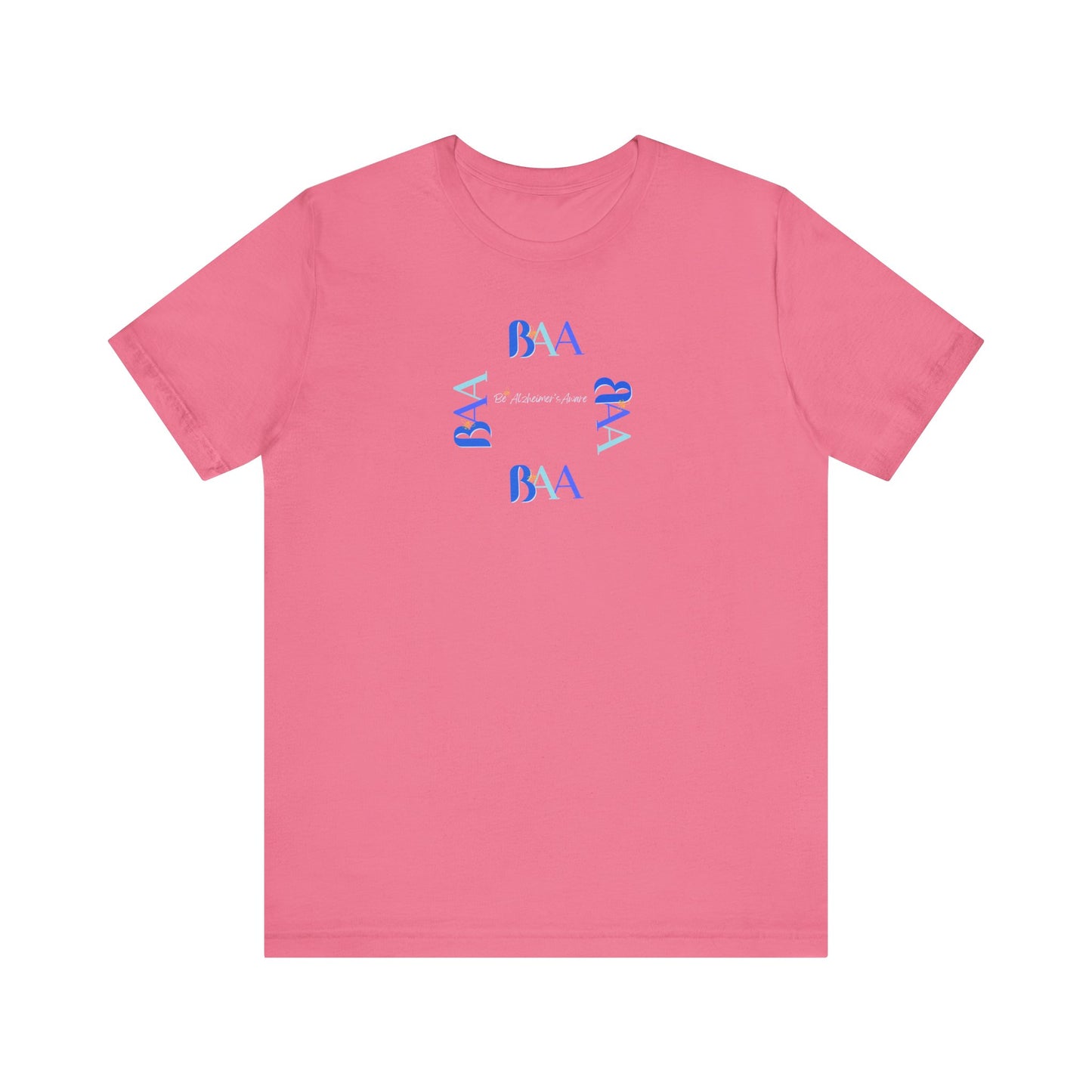 Be Alzheimer's Aware BAA Blue Ring Bella Canvas 3001 Unisex T-shirt