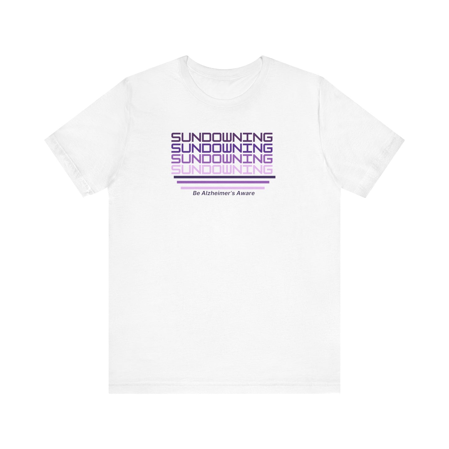 Be Alzheimer's Aware Purple Gradient Sundowning Unisex T-shirt
