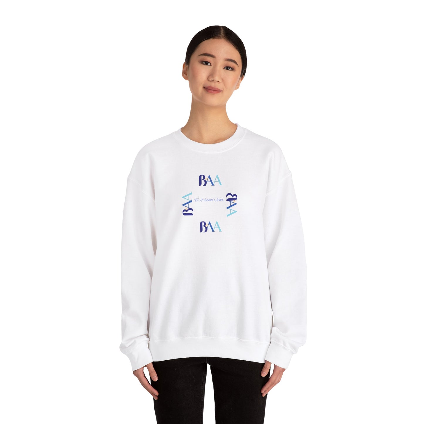 Be Alzheimer's Aware BAA Blue Ring Unisex Crewneck Sweatshirt