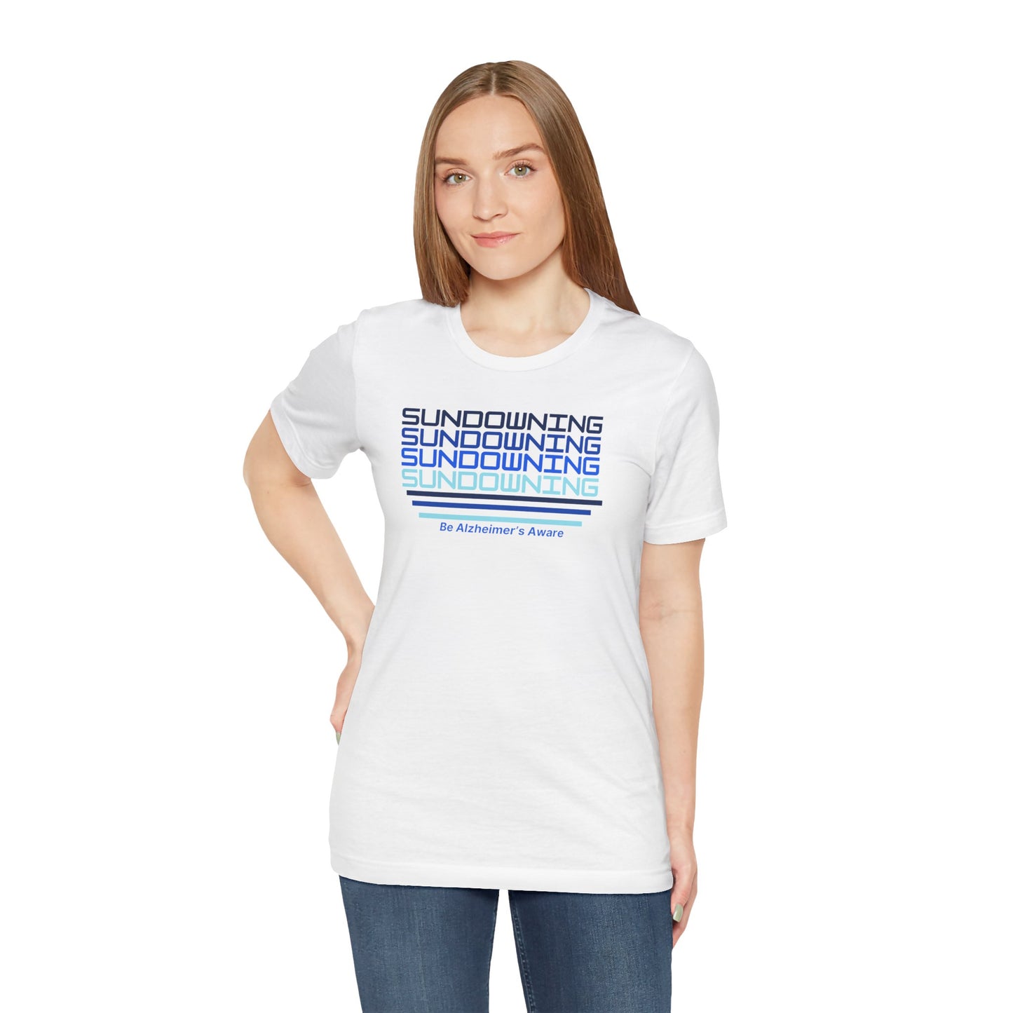 Be Alzheimer's Aware, Gradient Blue Sundowning Unisex T-shirt