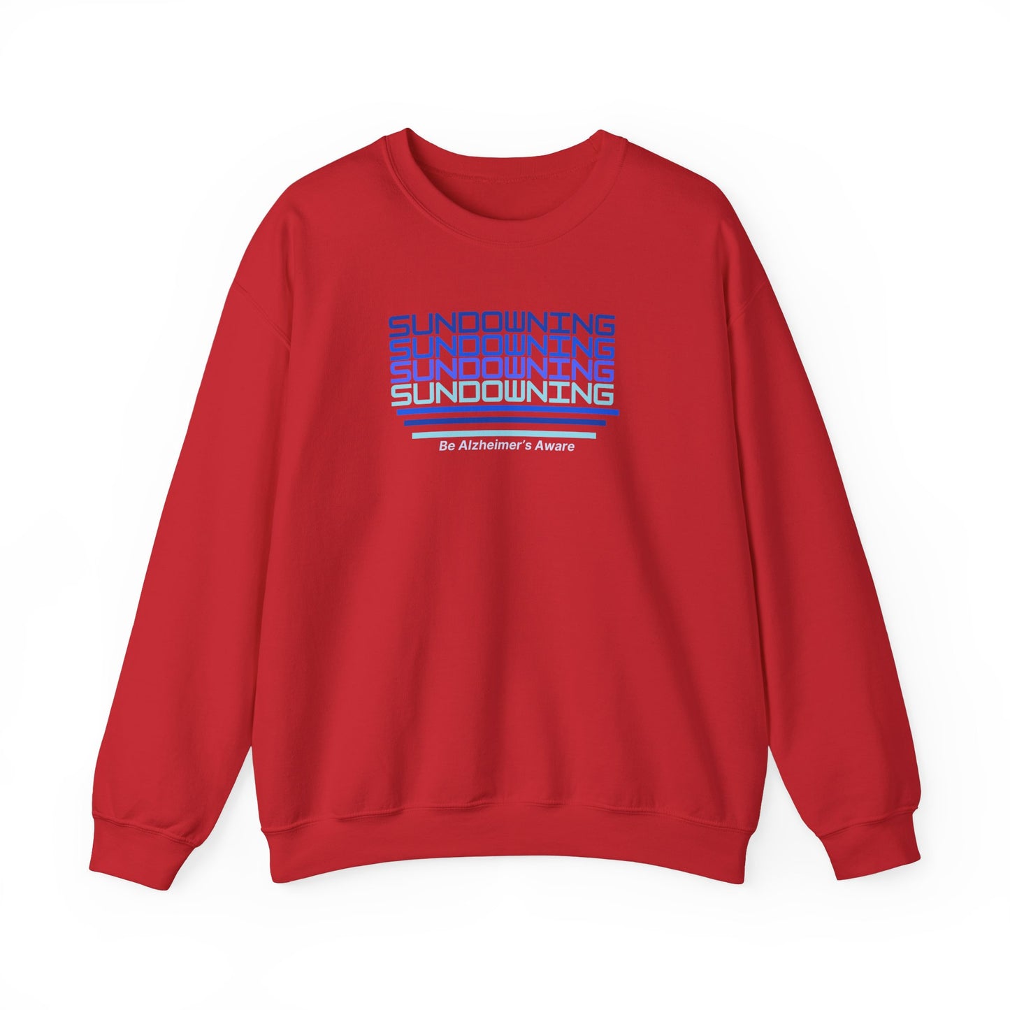 Be Alzheimer's Aware Sundowning Gradient Blue Unisex Crewneck Sweatshirt
