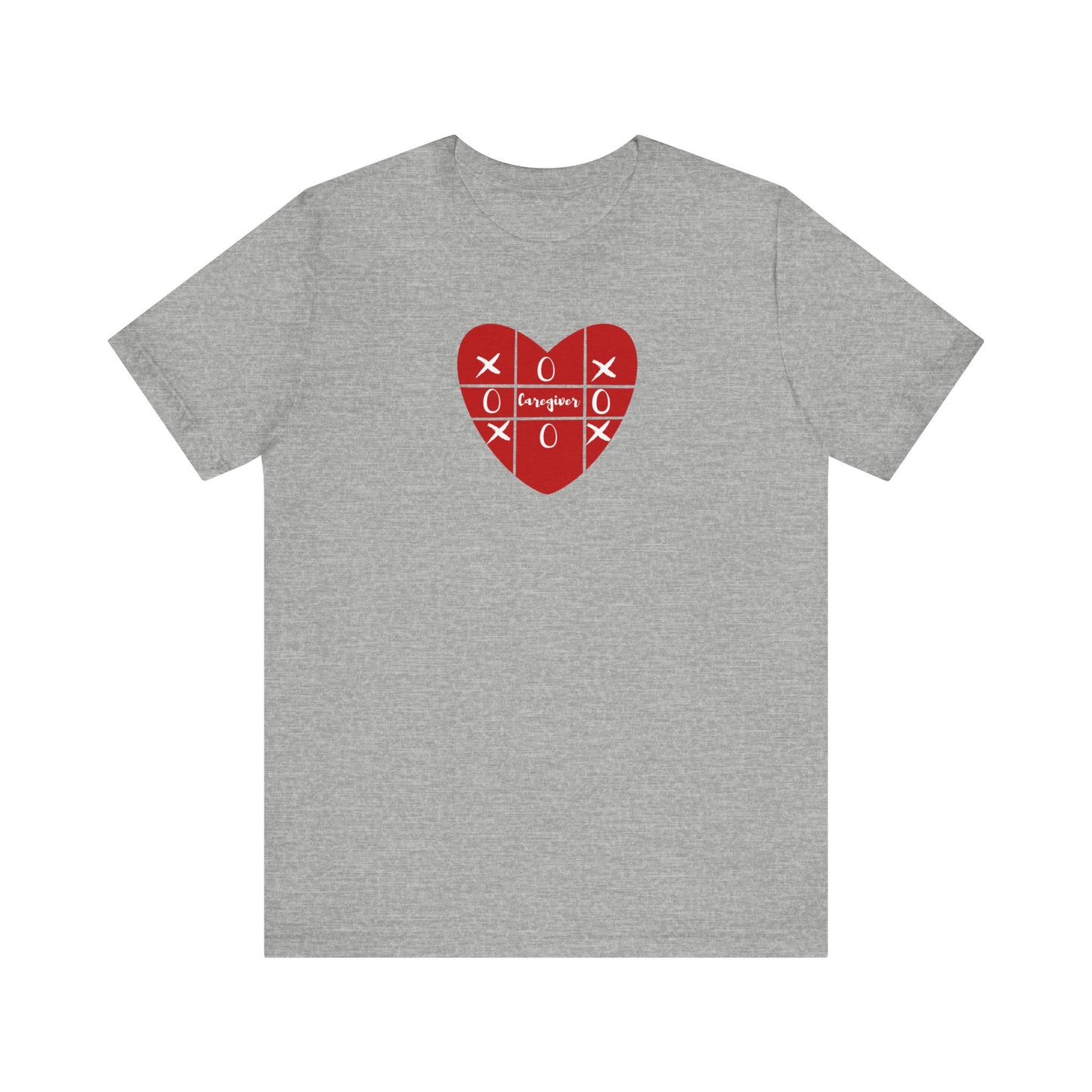 Caregiver Xoxox Heart Tic-Tac-Toe Unisex T-shirt