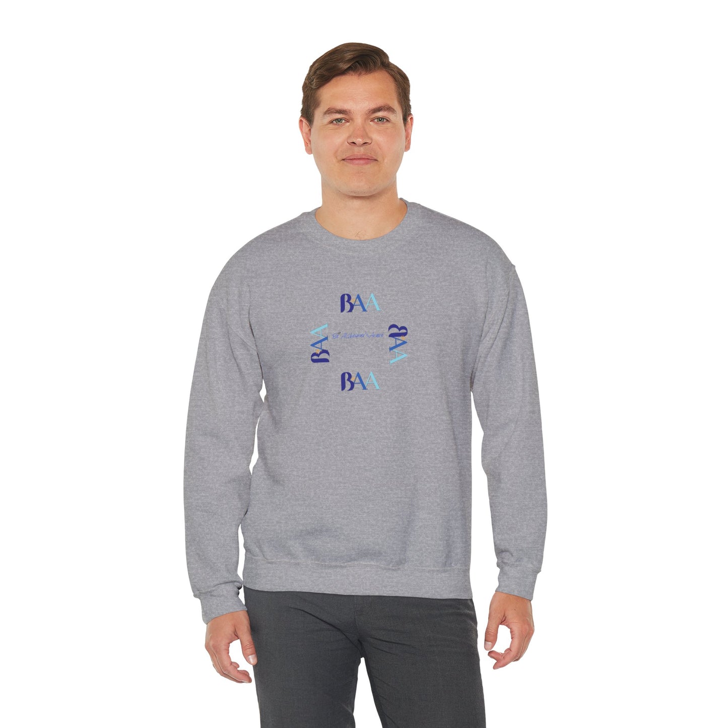 Be Alzheimer's Aware BAA Blue Ring Unisex Crewneck Sweatshirt