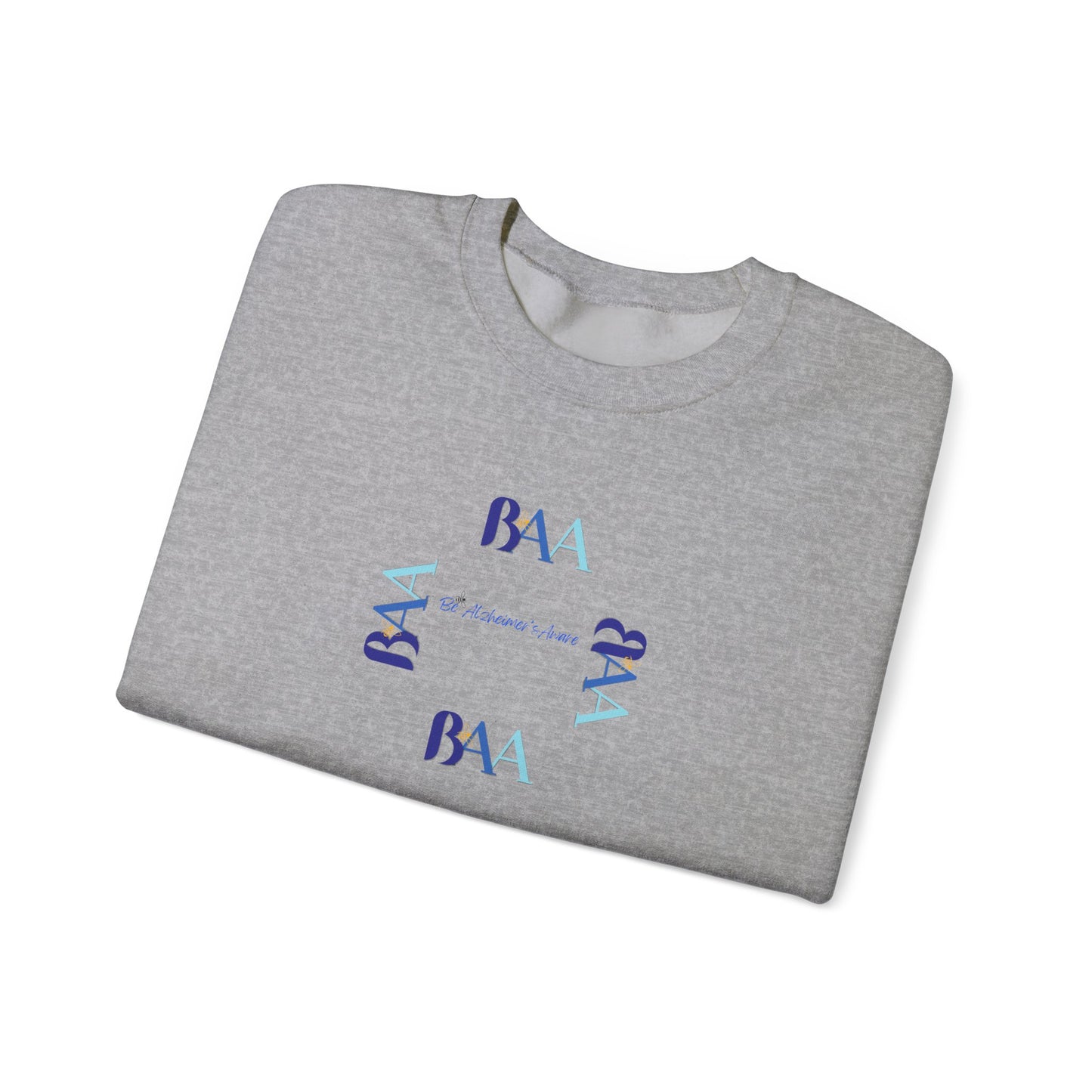Be Alzheimer's Aware BAA Blue Ring Unisex Crewneck Sweatshirt