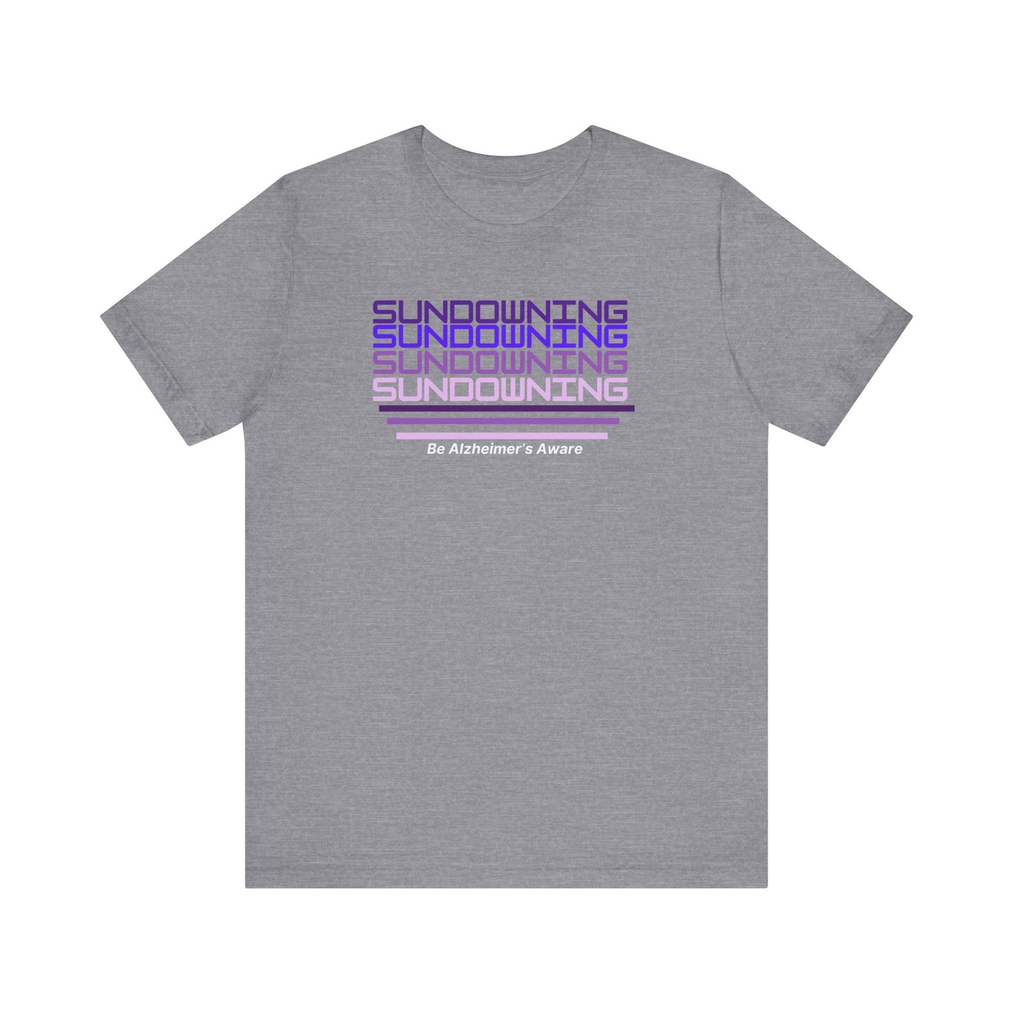 Be Alzheimer's Aware Purple Gradient Sundowning Unisex T-shirt