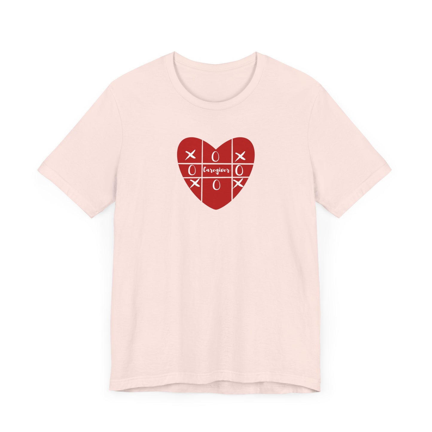 Caregiver Xoxox Heart Tic-Tac-Toe Unisex T-shirt