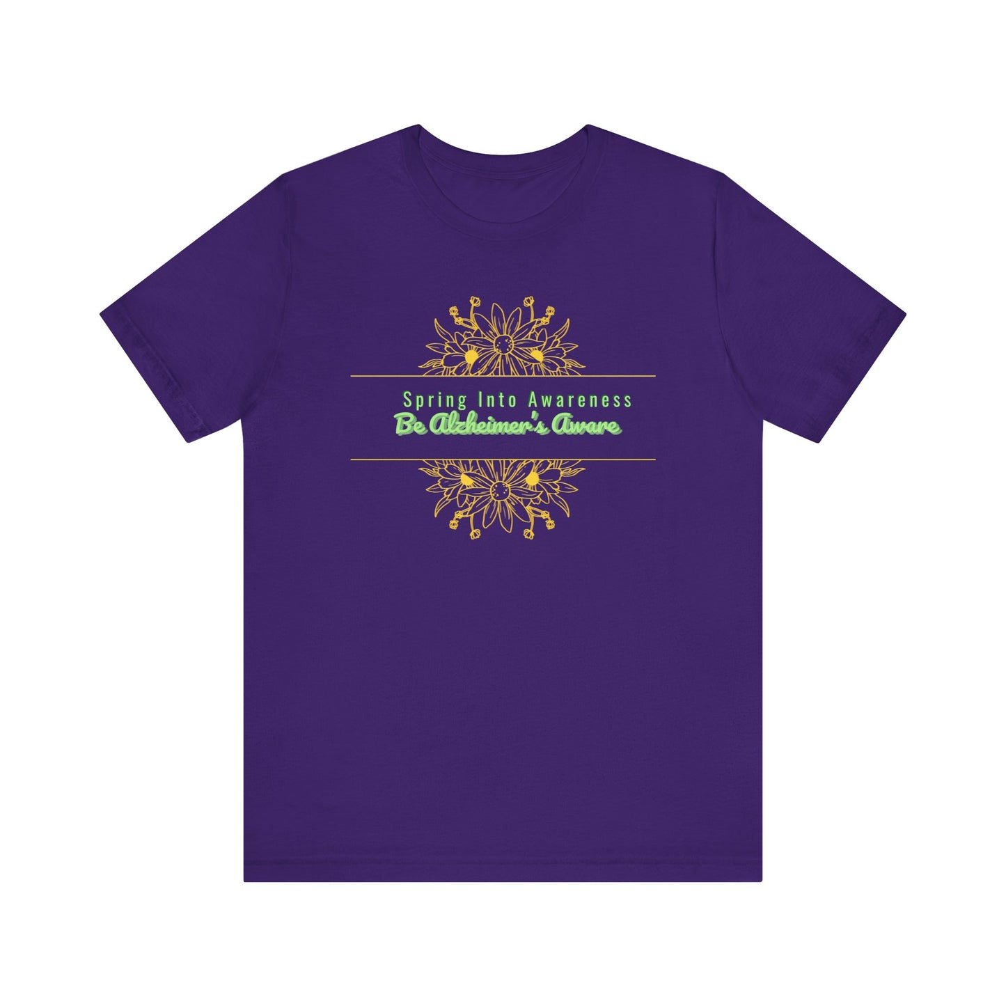 Spring Awareness Unisex Jersey Tee - Be Alzheimers Aware