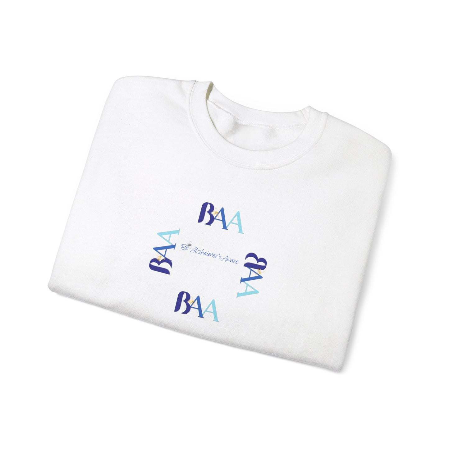 Be Alzheimer's Aware BAA Blue Ring Unisex Crewneck Sweatshirt