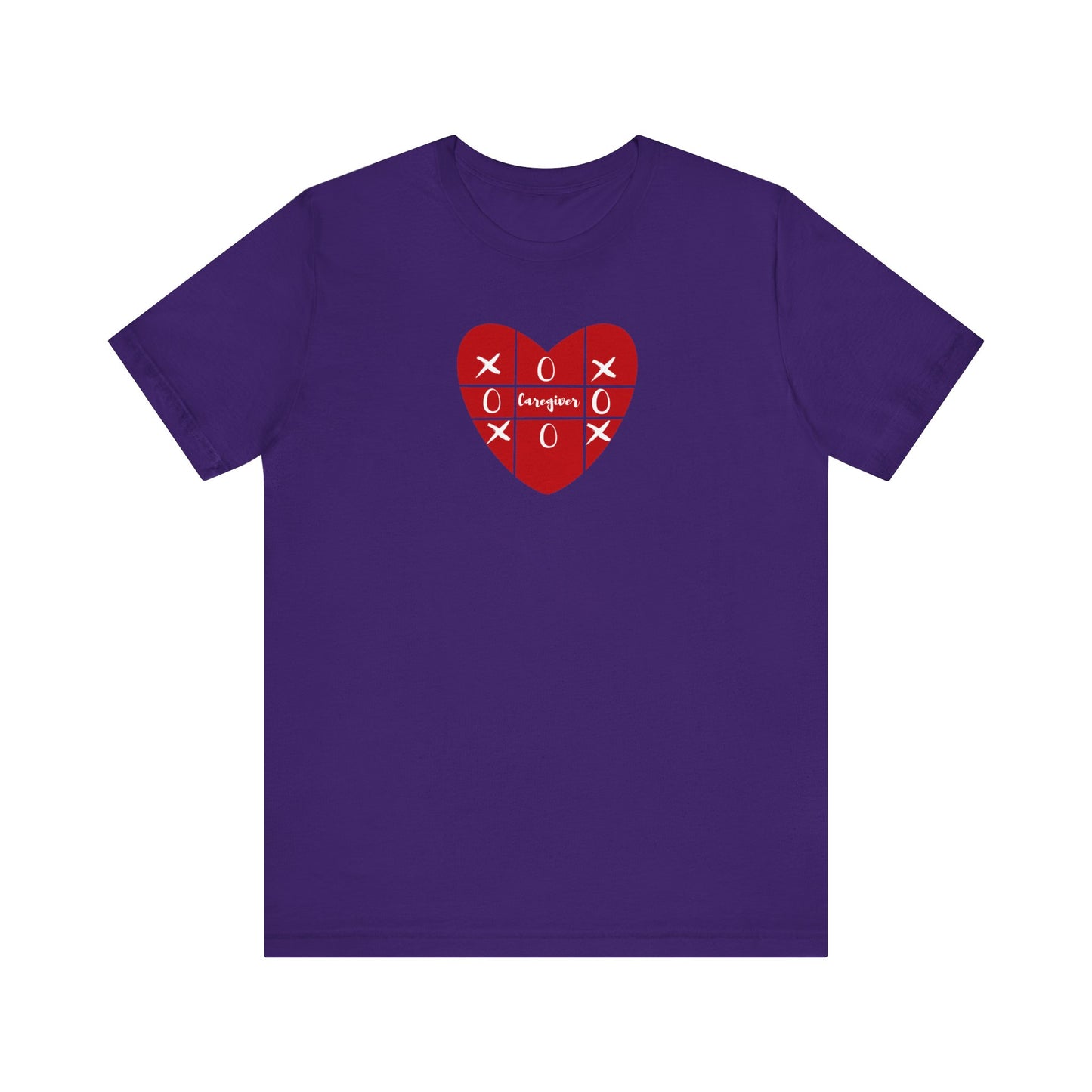 Caregiver Xoxox Heart Tic-Tac-Toe Unisex T-shirt