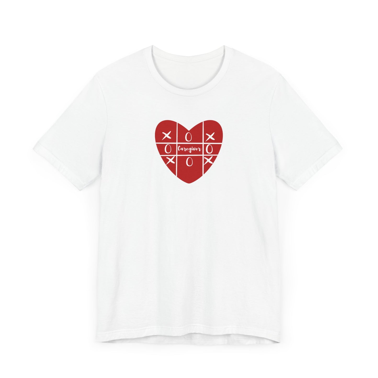 Caregiver Xoxox Heart Tic-Tac-Toe Unisex T-shirt