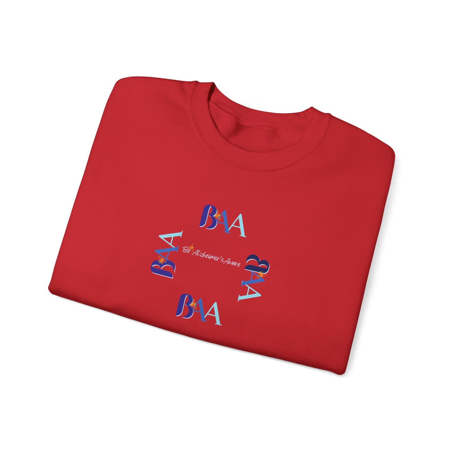 Be Alzheimer's Aware BAA Blue Ring Unisex Crewneck Sweatshirt