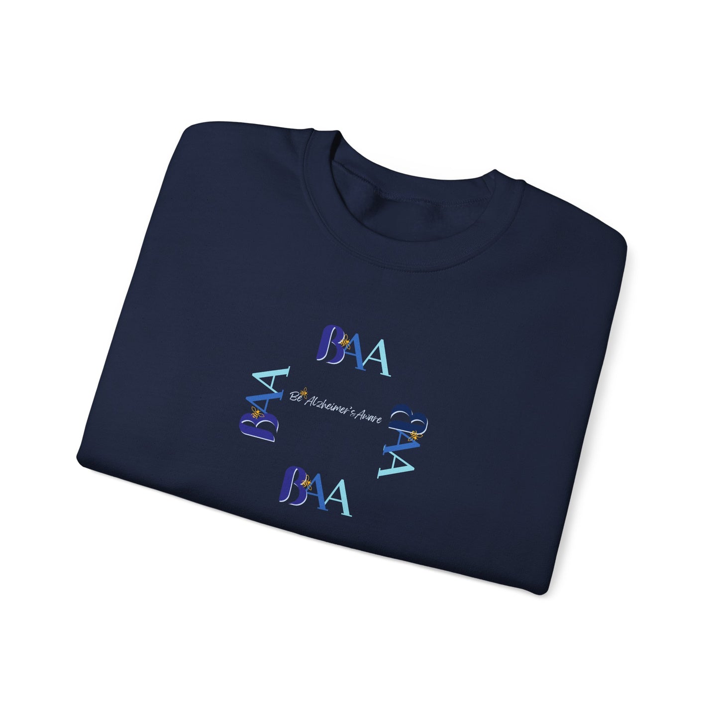 Be Alzheimer's Aware BAA Blue Ring Unisex Crewneck Sweatshirt