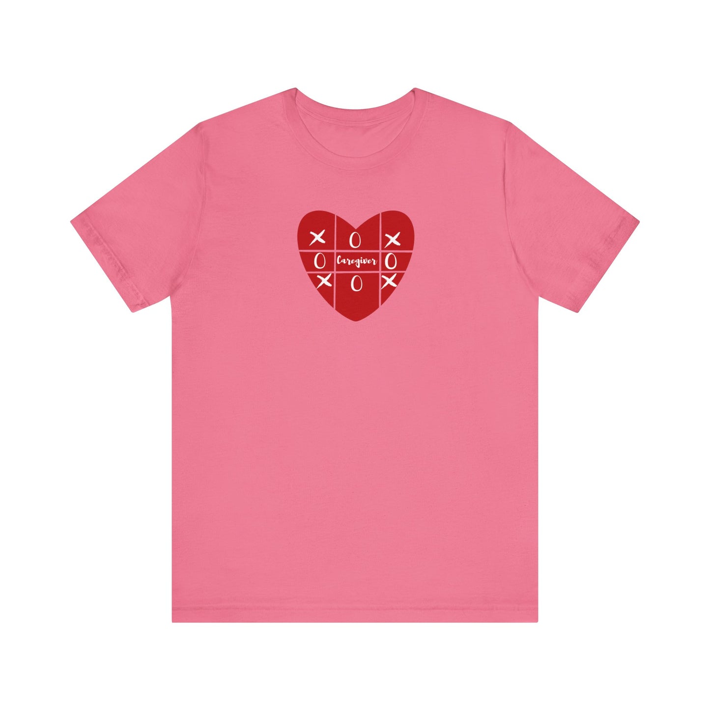 Caregiver Xoxox Heart Tic-Tac-Toe Unisex T-shirt