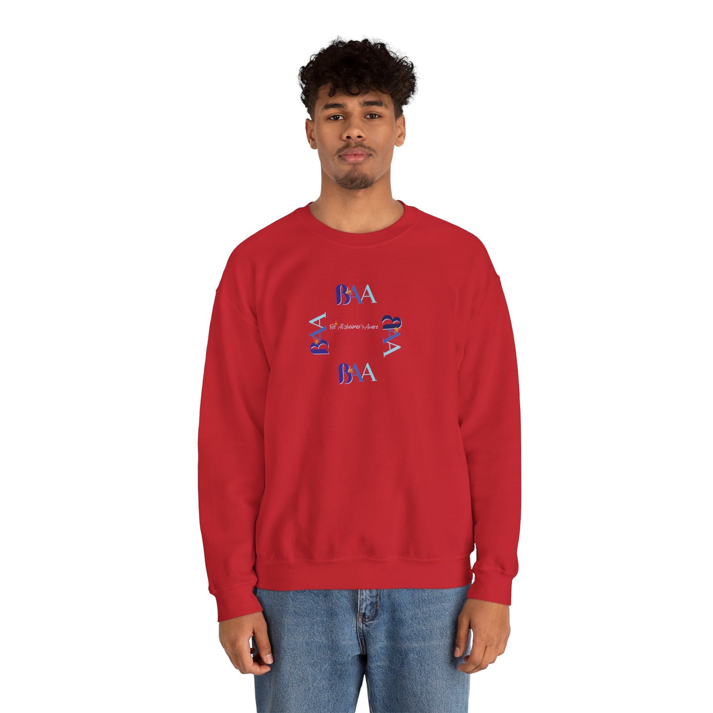 Be Alzheimer's Aware BAA Blue Ring Unisex Crewneck Sweatshirt