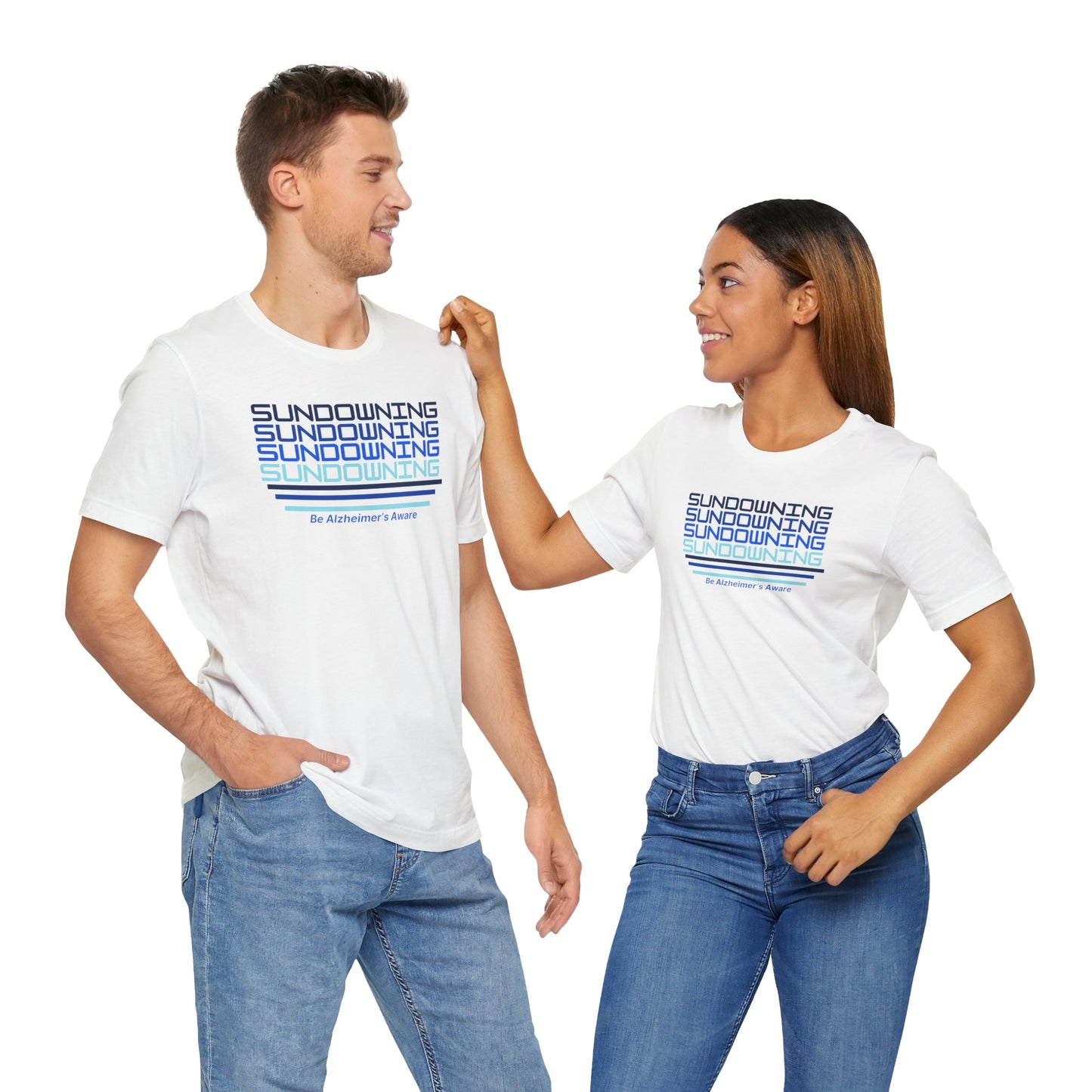 Be Alzheimer's Aware, Gradient Blue Sundowning Unisex T-shirt
