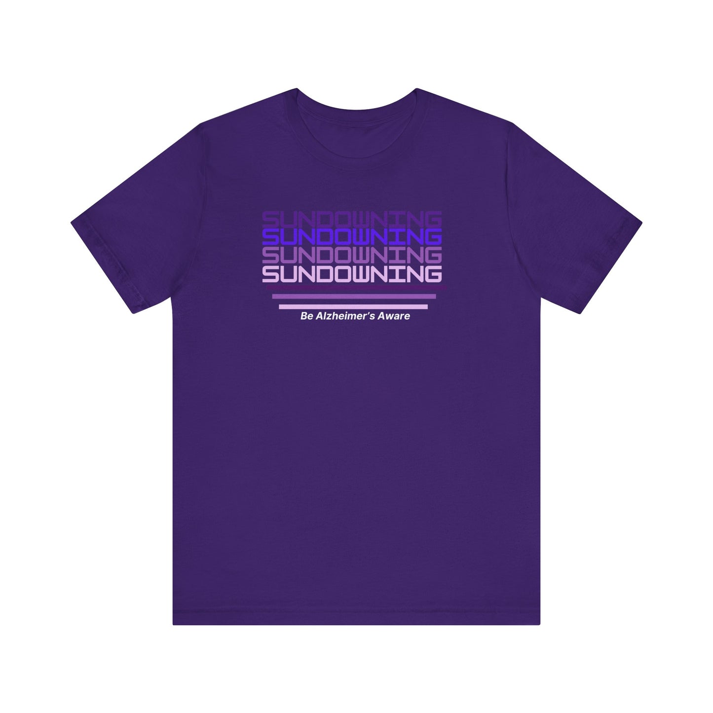 Be Alzheimer's Aware Purple Gradient Sundowning Unisex T-shirt
