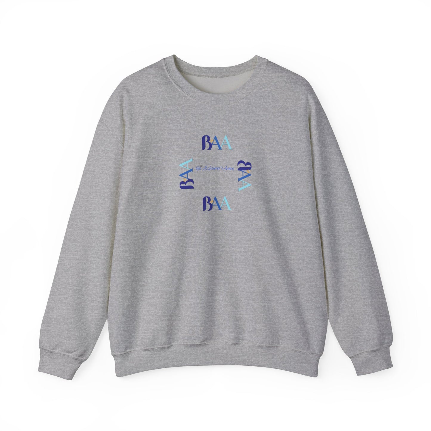 Be Alzheimer's Aware BAA Blue Ring Unisex Crewneck Sweatshirt