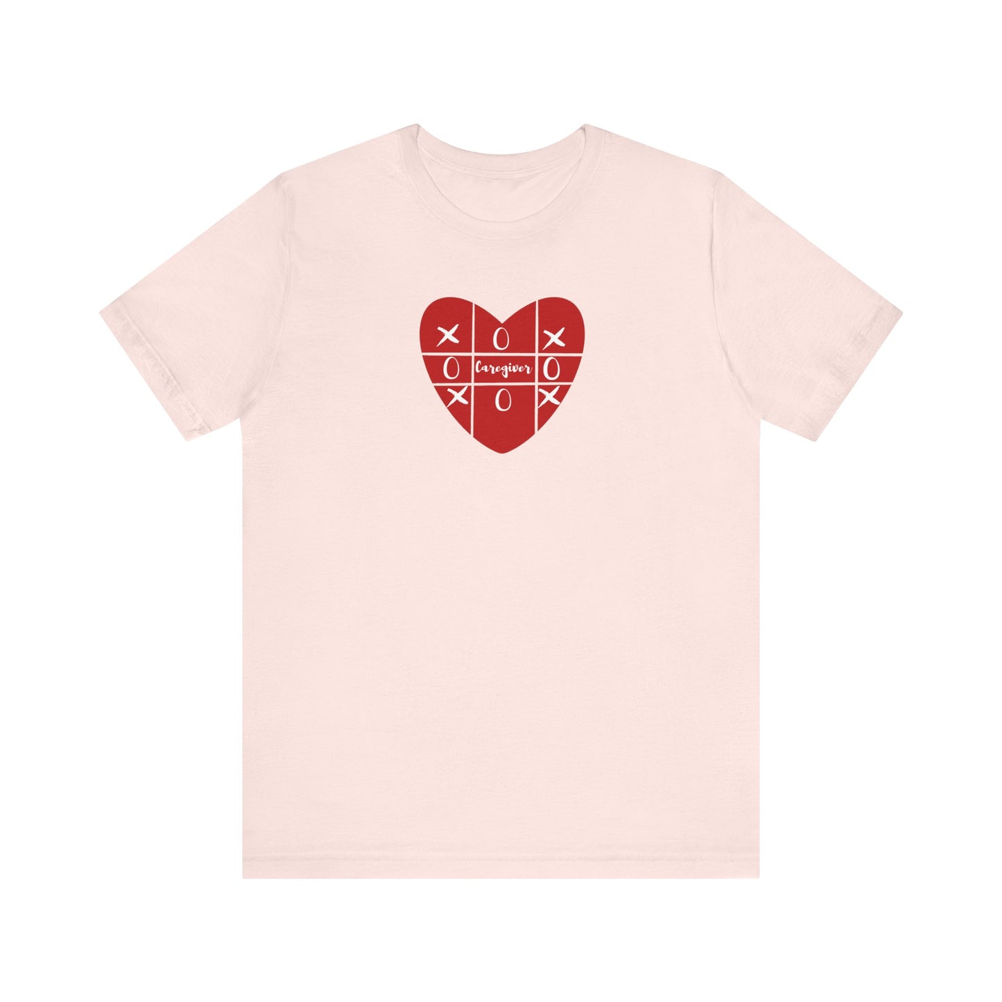 Caregiver Xoxox Heart Tic-Tac-Toe Unisex T-shirt