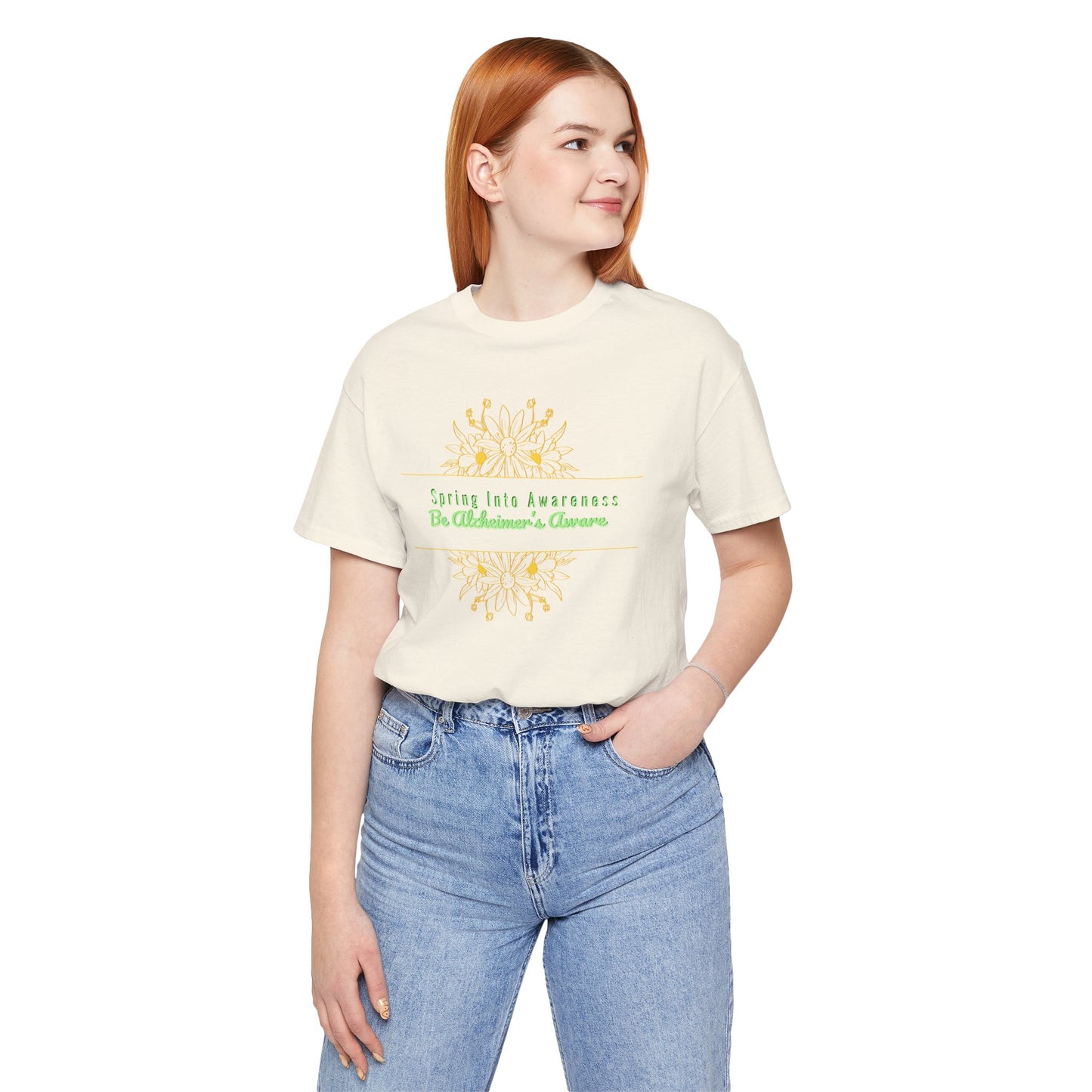 Spring Awareness Unisex Jersey Tee - Be Alzheimers Aware