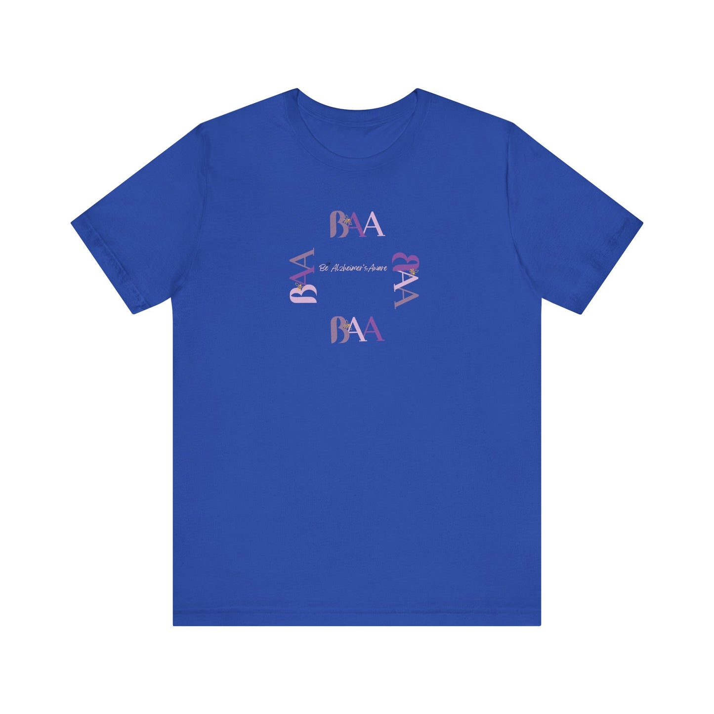 Be Alzheimer's Aware BAA Purple Ring Bella Canvas 3001 Unisex T-shirt