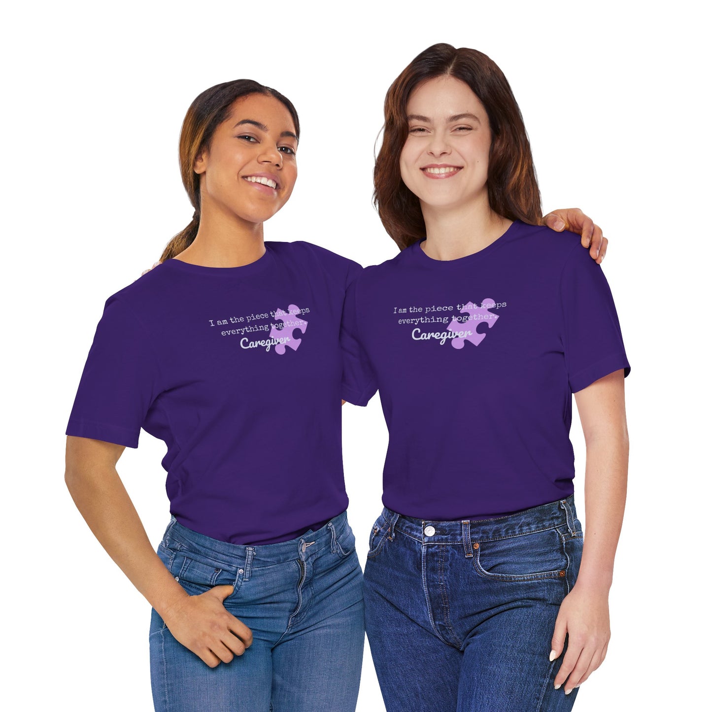 Caregiver's Puzzle Piece Unisex Jersey Tee